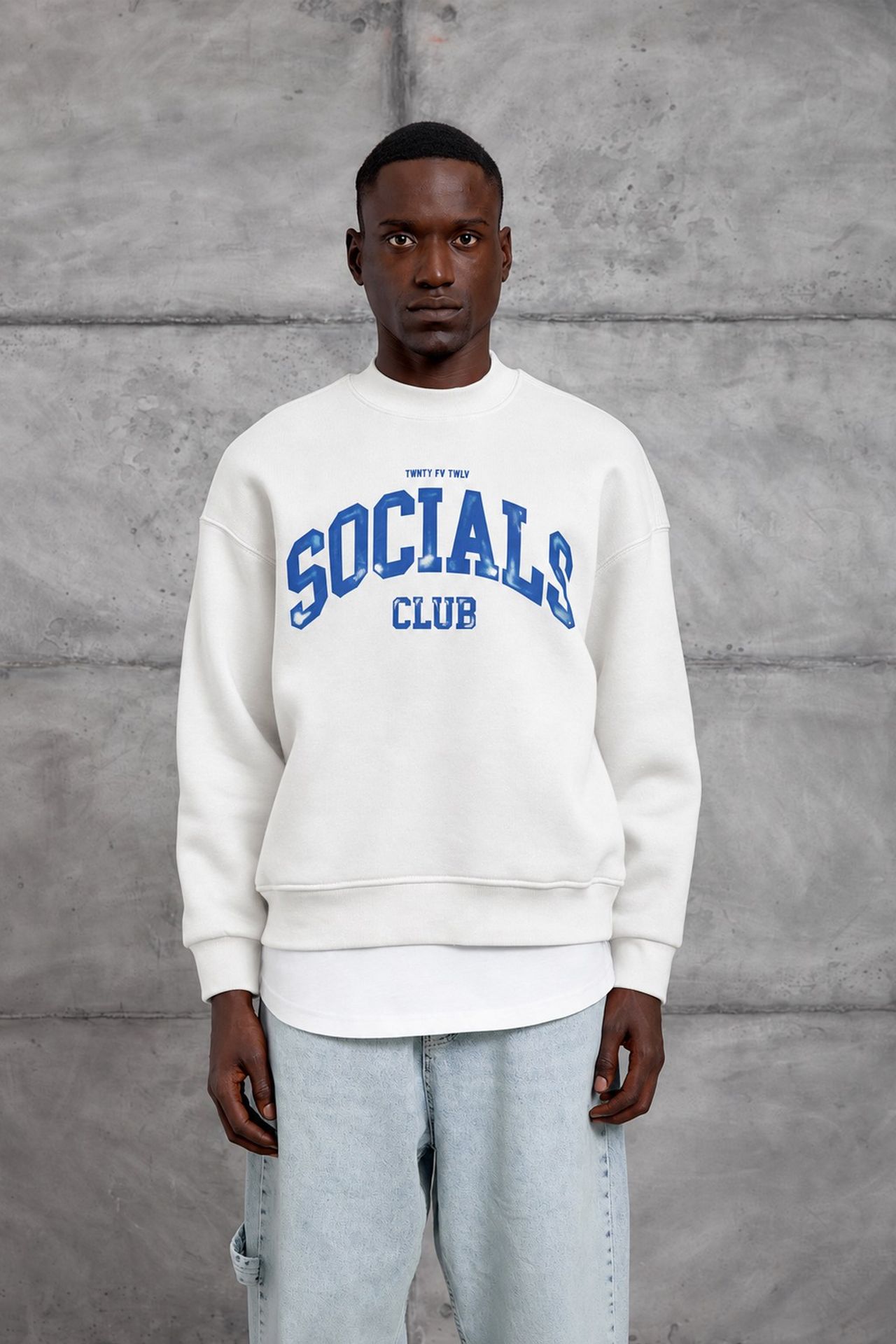 NOMARC Baskılı Geniş Kesim Bisiklet Yaka Sweatshirt 4