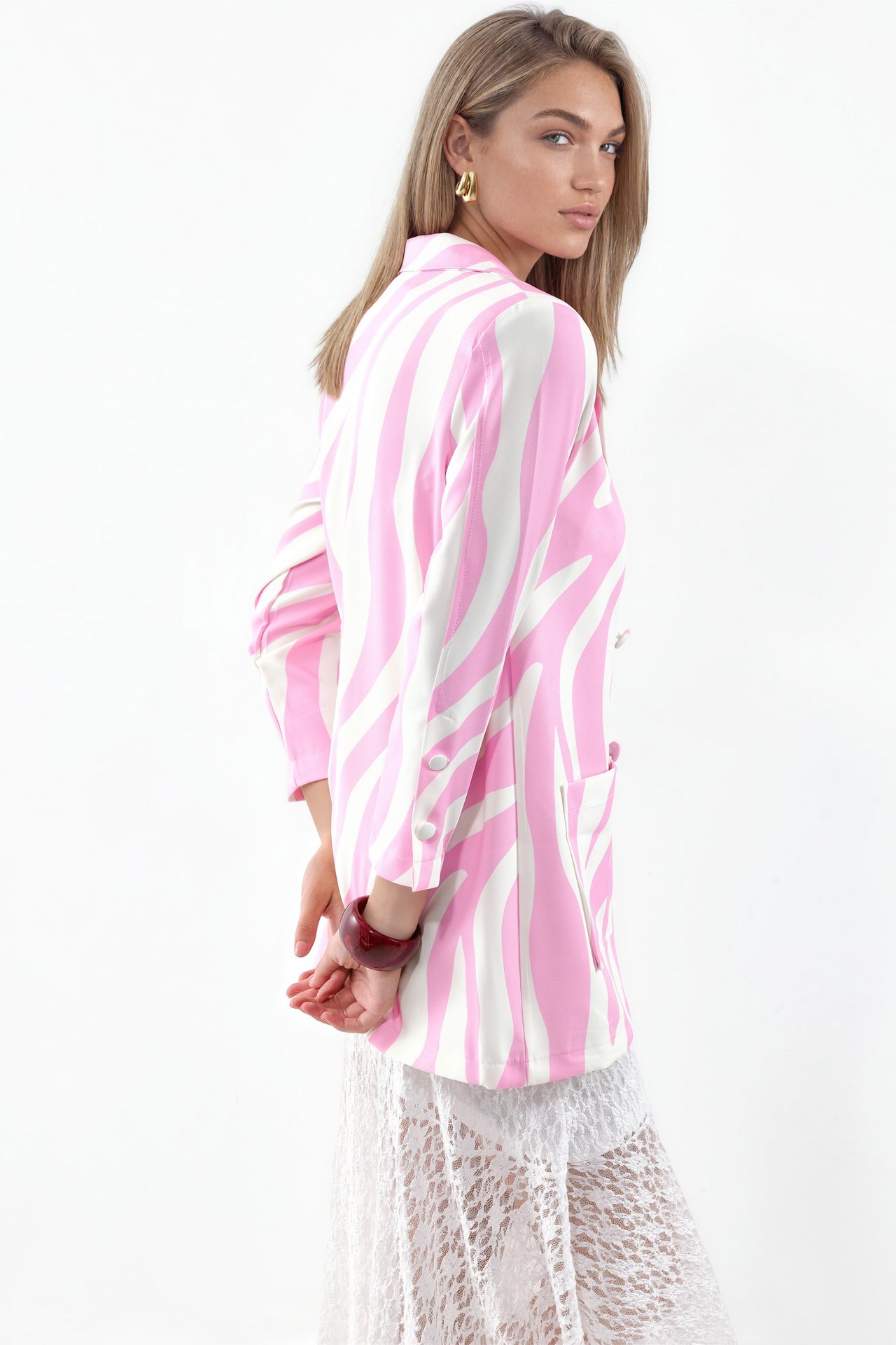 MSN Long Zebra Print Blazer 2