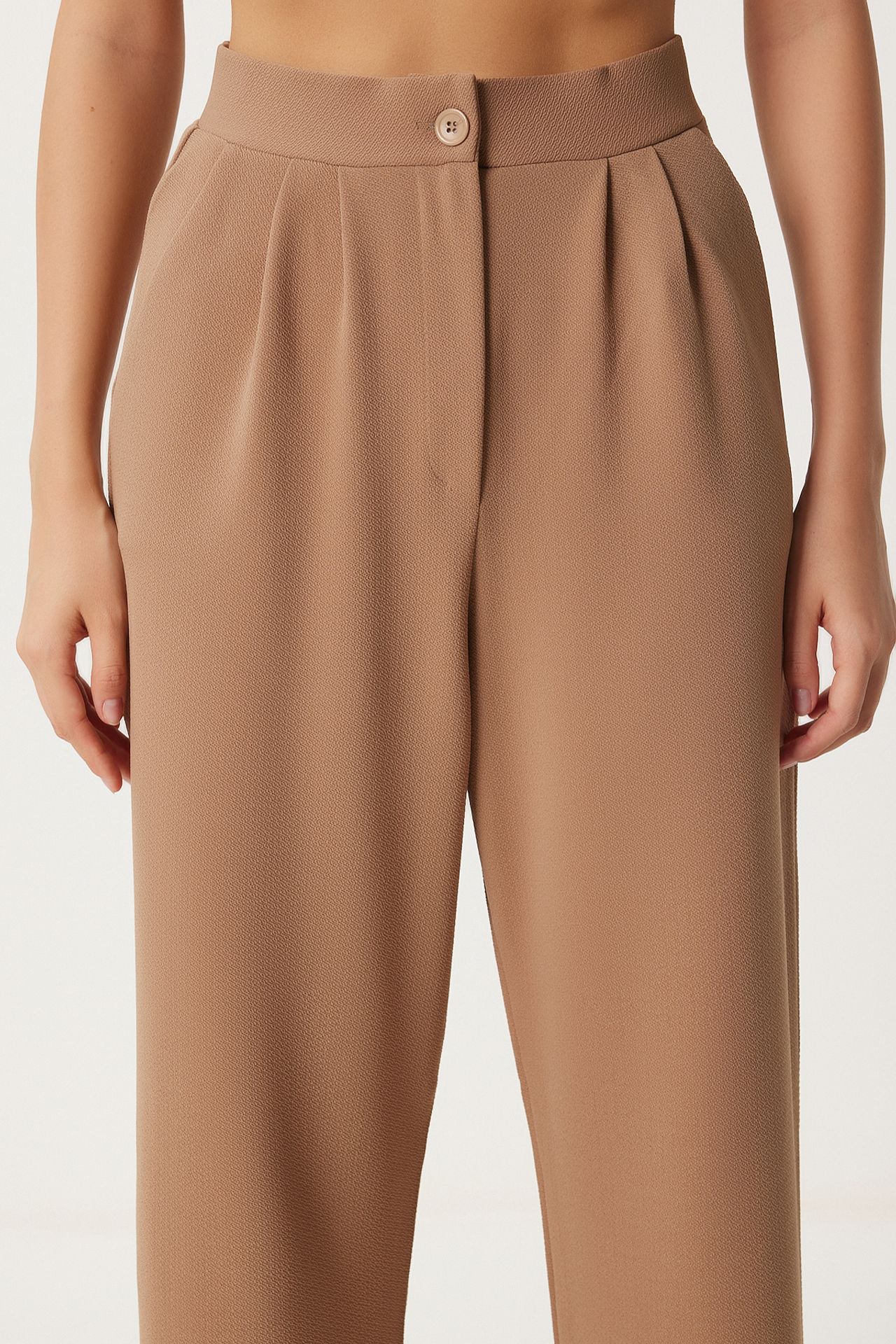ISTANBUL High Waist Pleated Wide Leg Pants 3