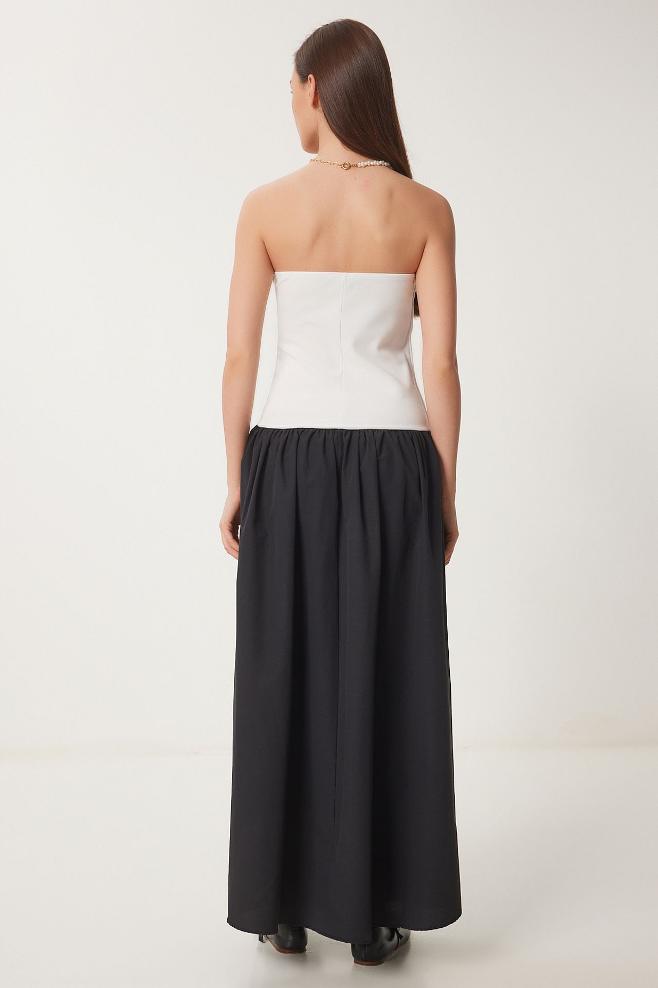 ISTANBUL Color Blocked Strapless Maxi Dress 5