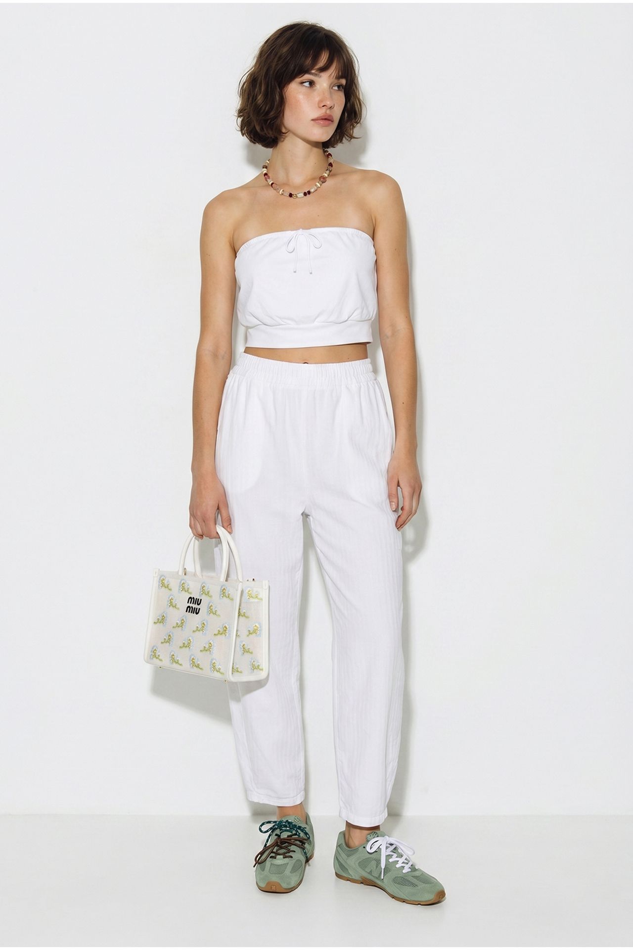 LUCCI Elastic Waist Straight Leg Pants with Pockets 2