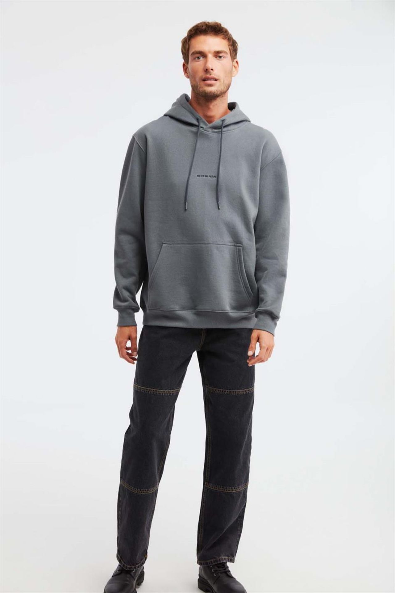 GRIMELANGE Kapüşonlu Cepli Büzgülü Sweatshirt 5