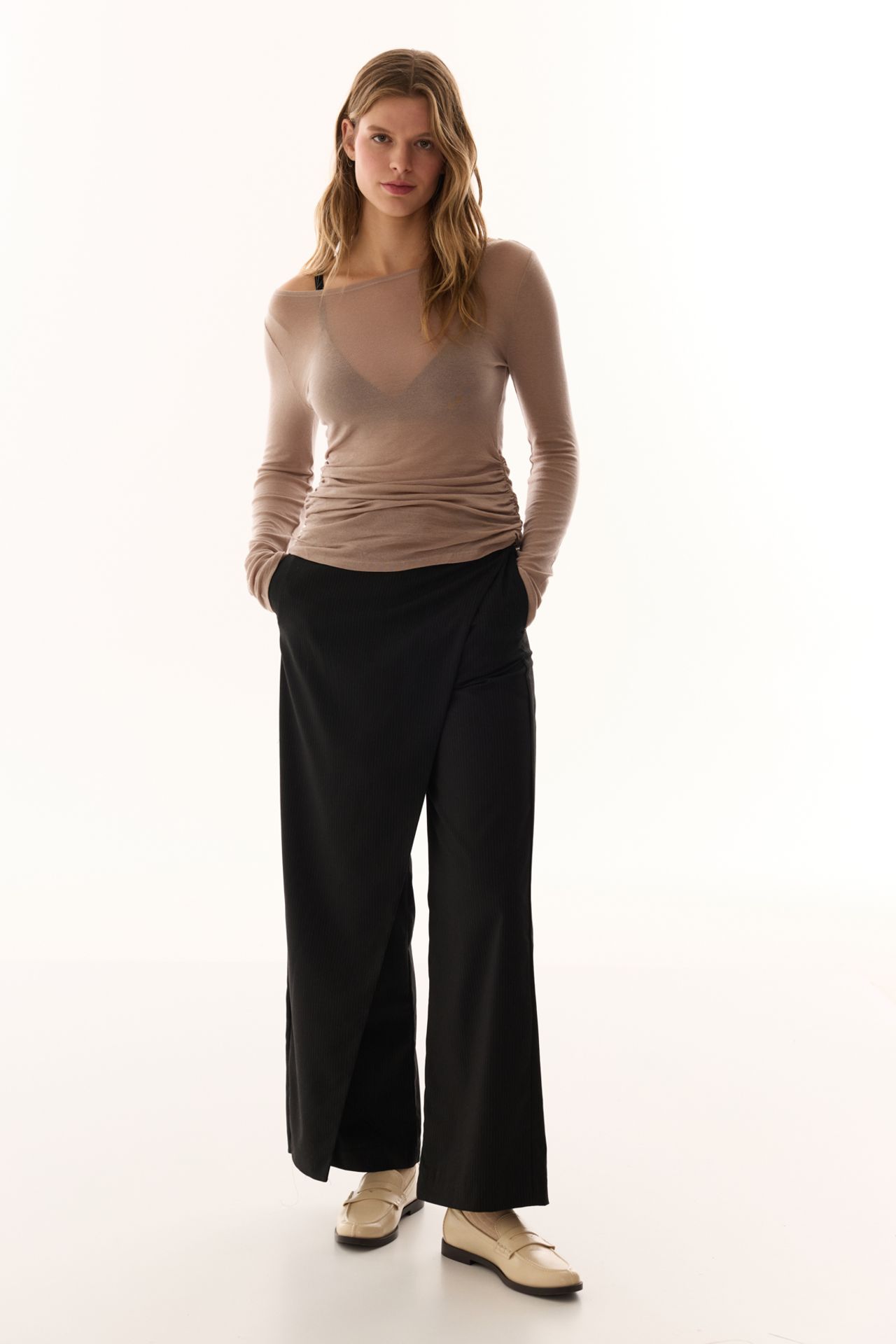 PENTI Cashmere Blend Boat Neck Long Sleeve Top 6