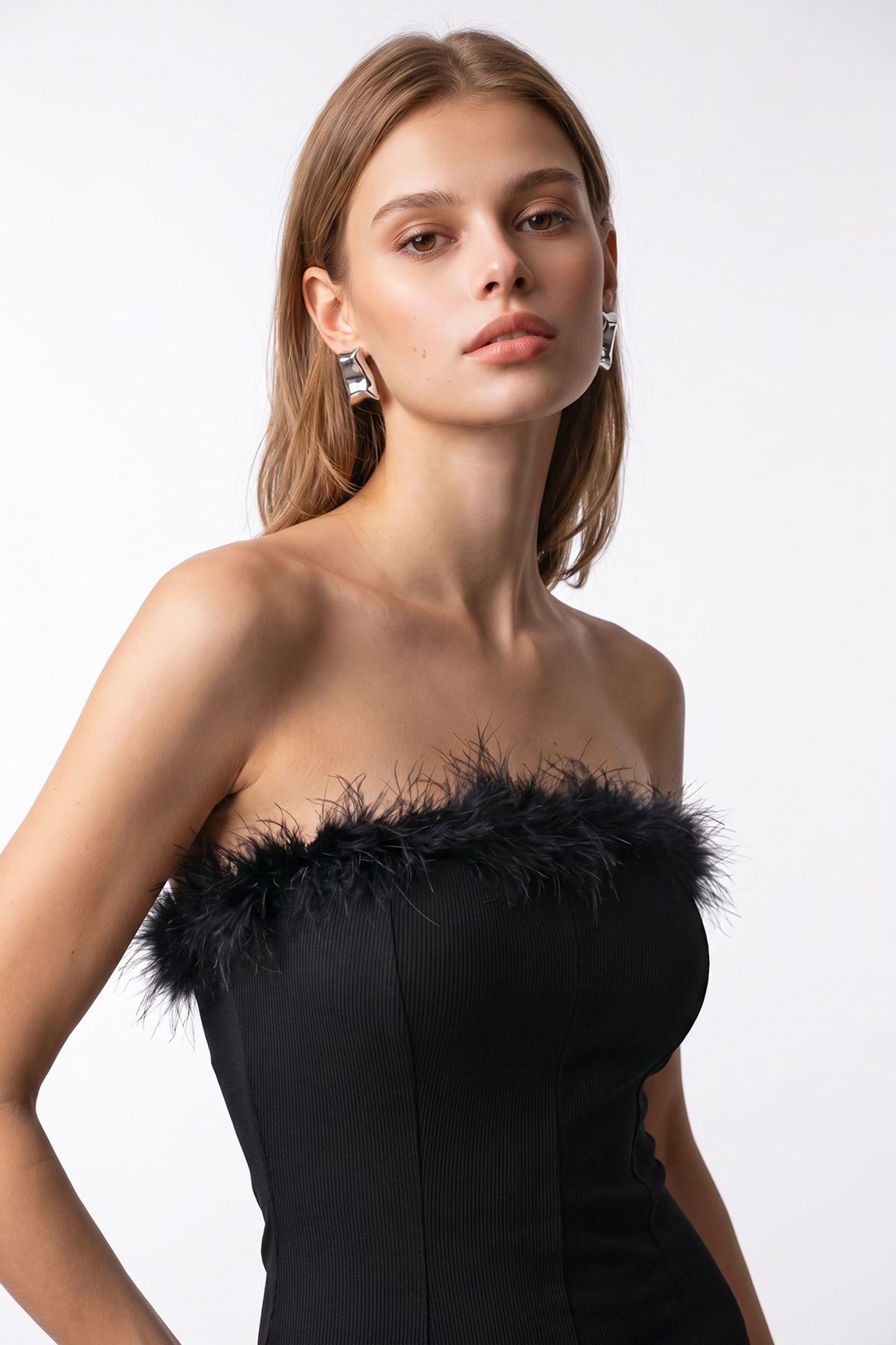 MIXRAY Women's Strapless Bodycon Mini Dress