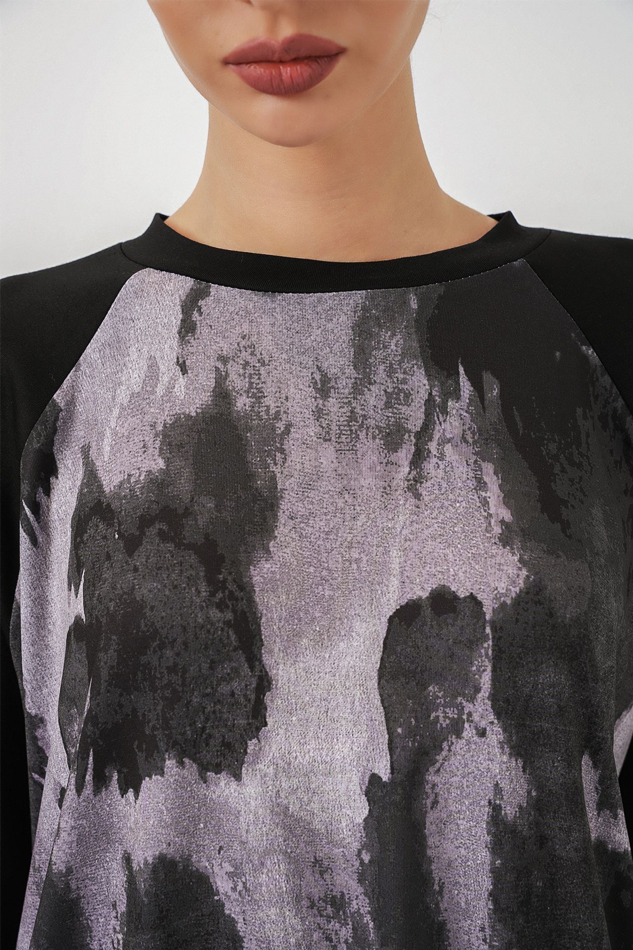 BDART Oversize Abstract Print Crew Neck Tunic & Pants Set 5