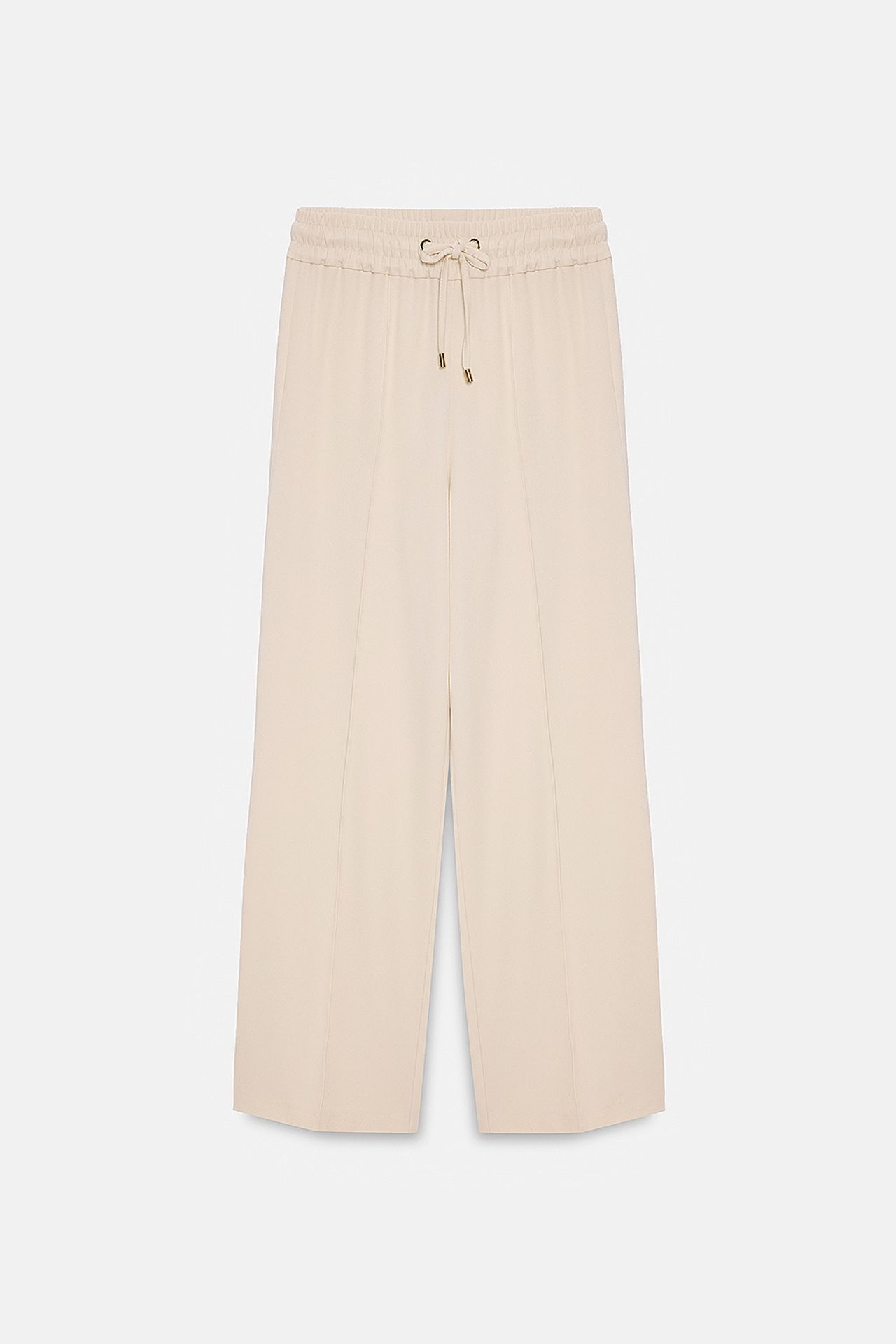 DILVIN Straight-leg Crepe Trousers With Drawstring Waist 5