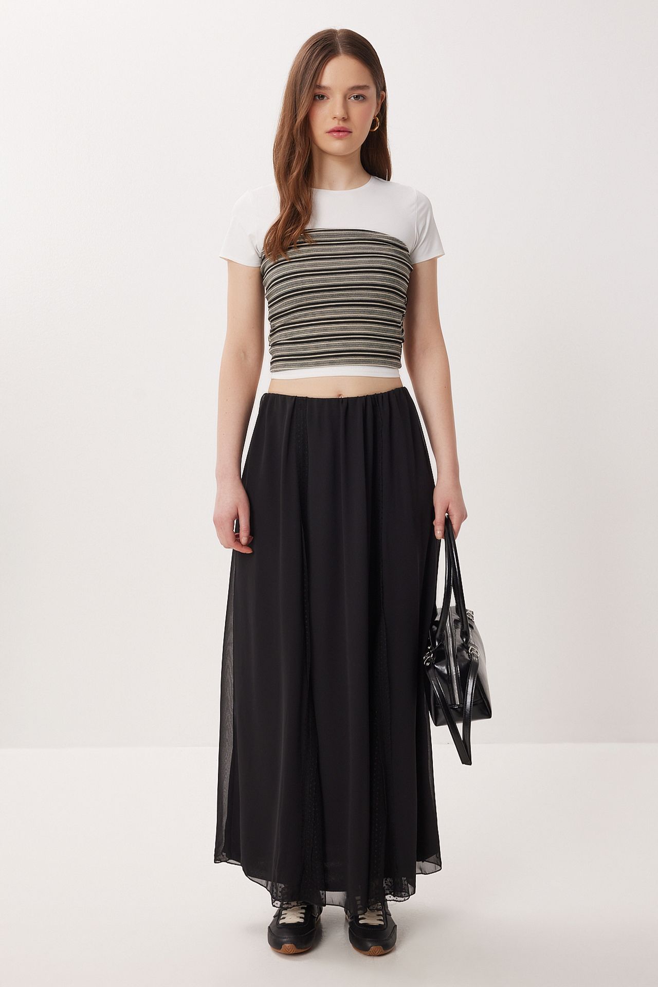 ISTANBUL High Waist Maxi Skirt in Chiffon 4