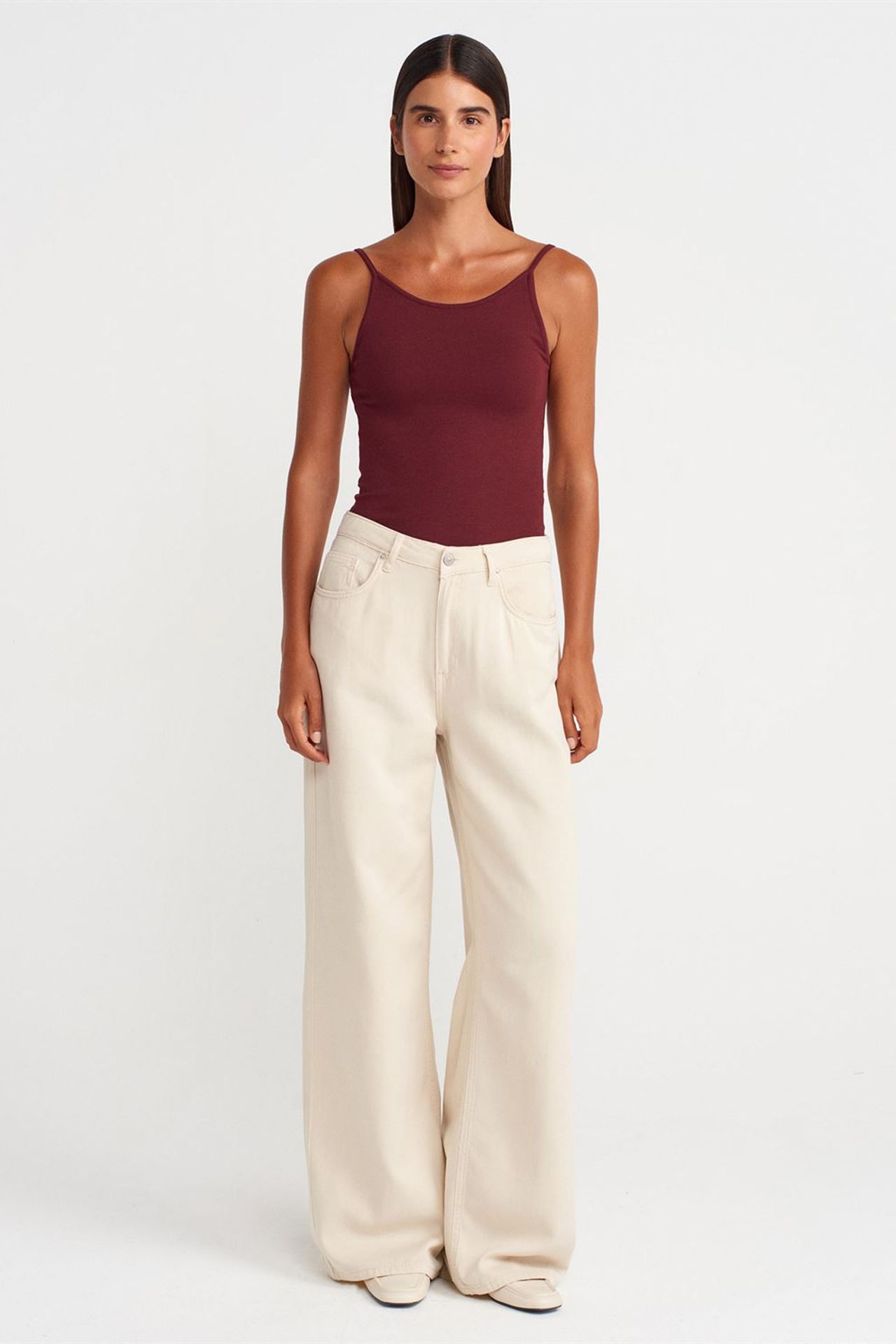 DILVIN Ribbed Sleeveless Slim Fit Blouse 4