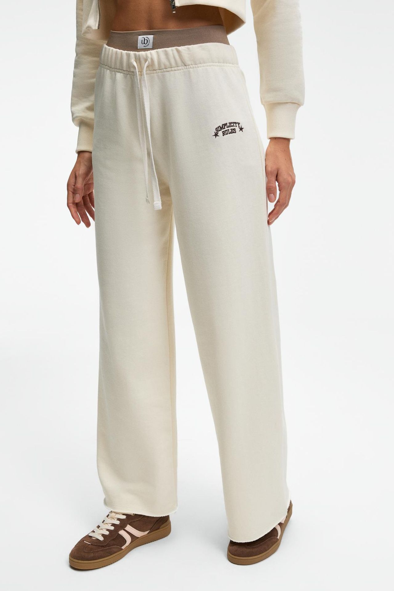 GRIMELANGE Wide Leg Drawstring Joggers 3