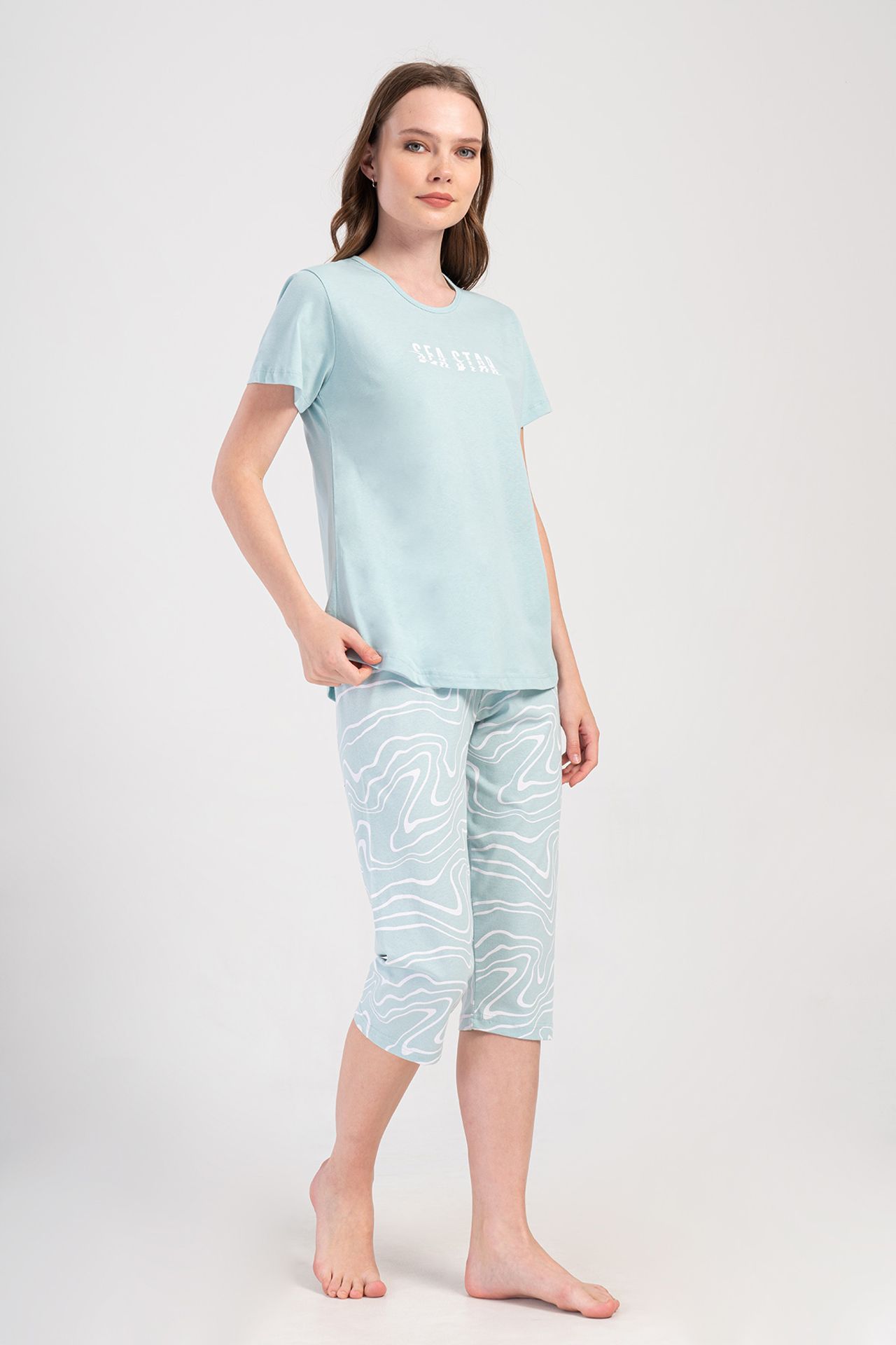 YAKE Rahat İki Parçalı Pijama Takımı 3