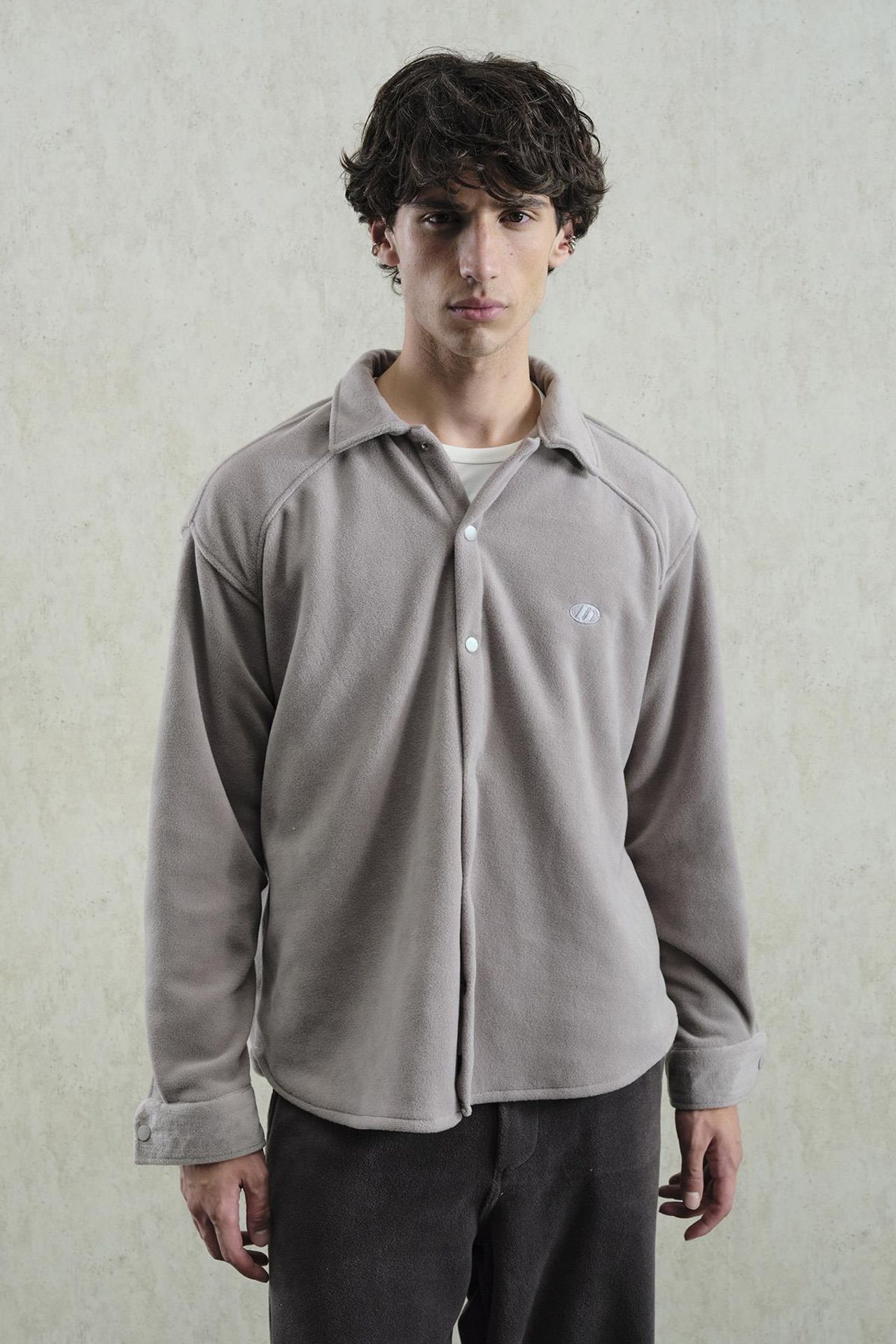 GIESTO Men's Solid Knit Overshirt 4