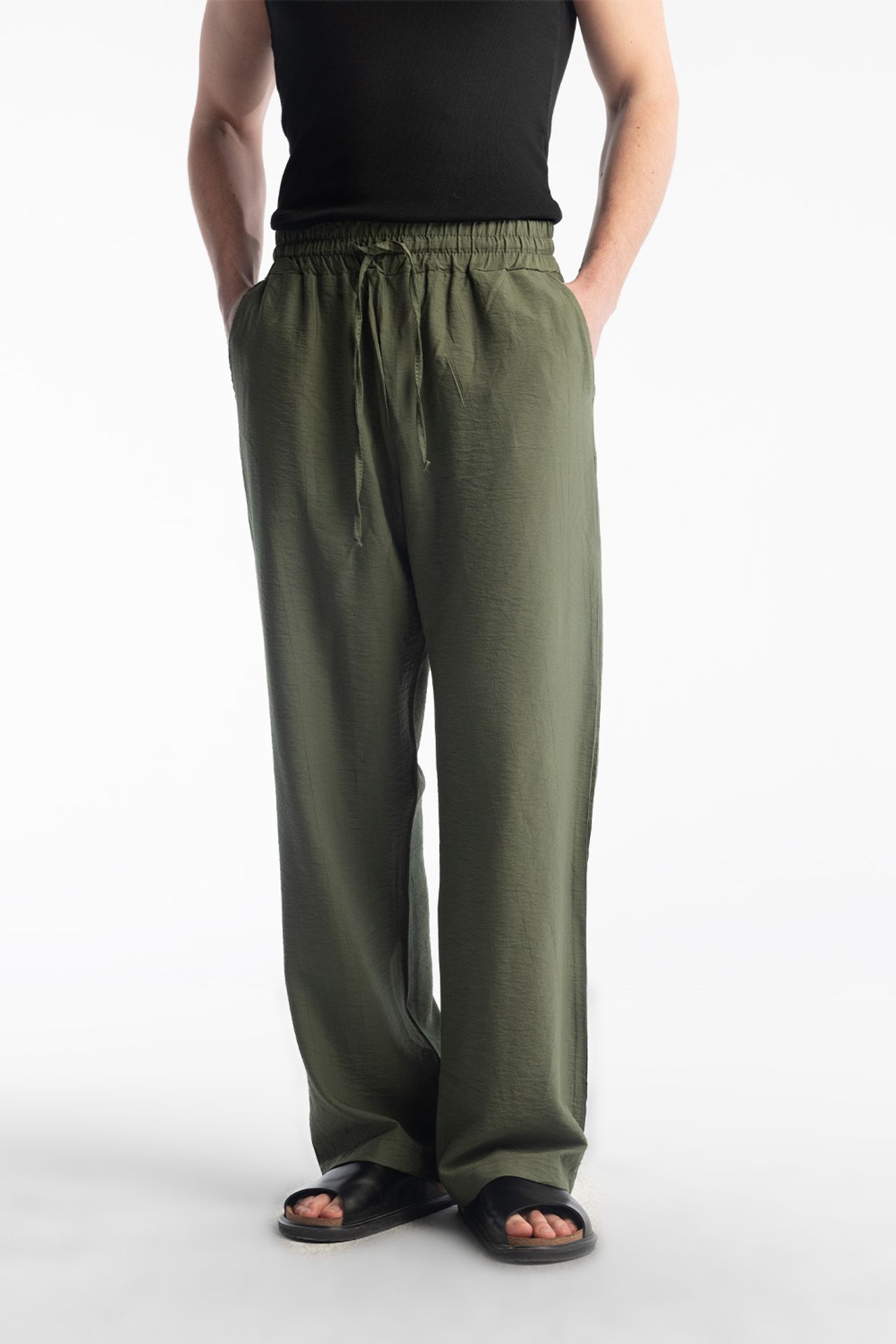 GIESTO Men's Wide-Leg Knit Pants 1