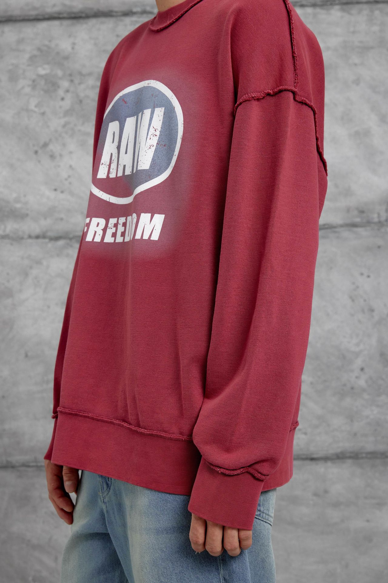 NOMARC Baskılı Oversize Bisiklet Yaka Sweatshirt 2