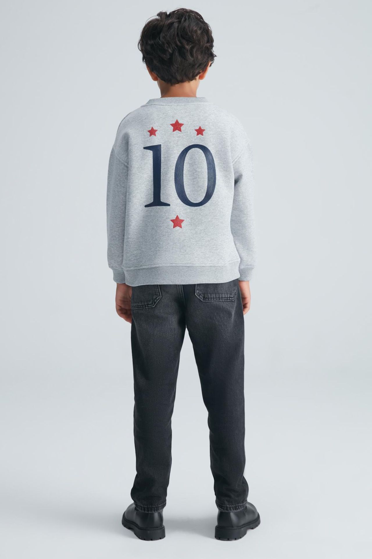GRIMELANGE Crew Neck Text Print Sweatshirt 6