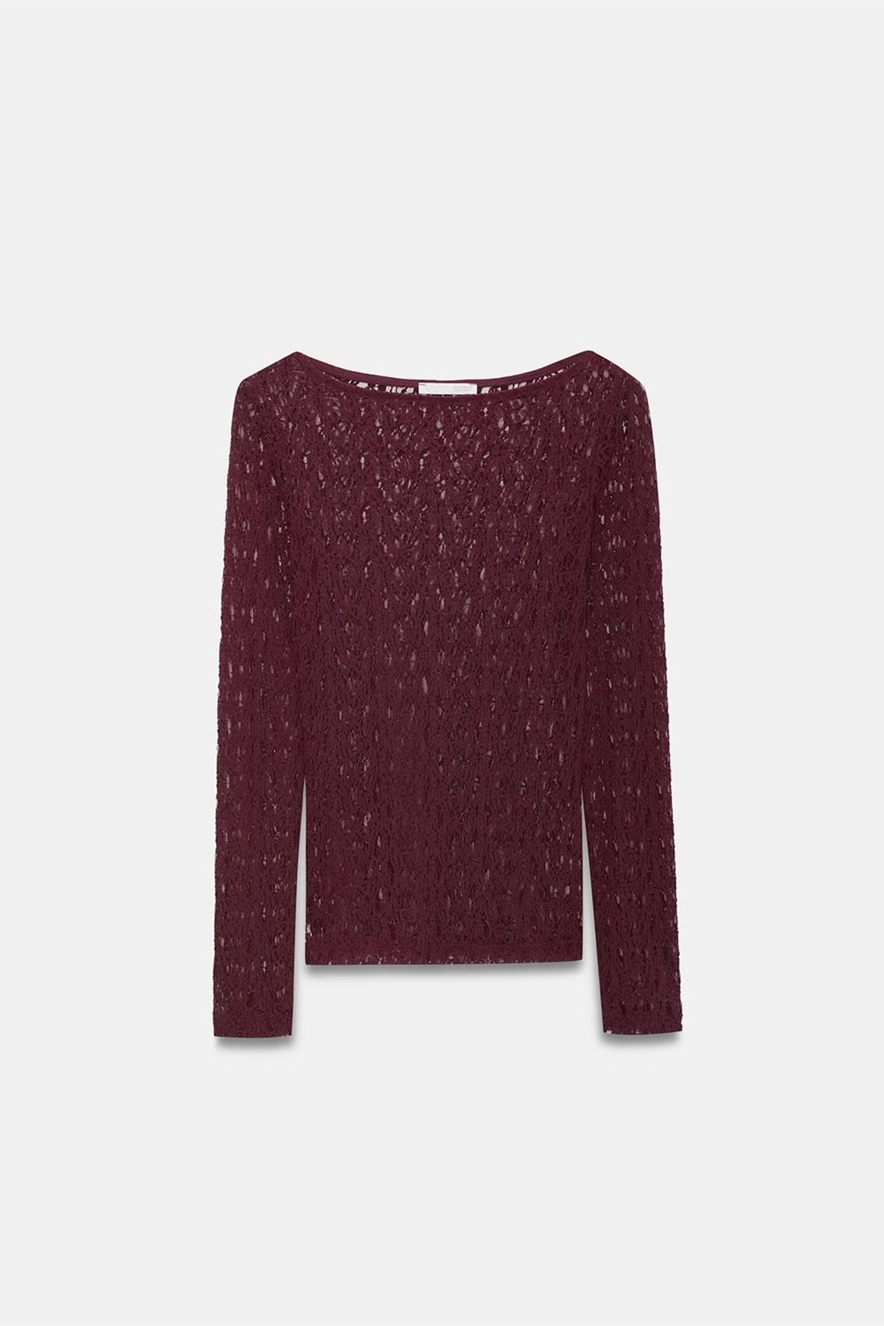 DILVIN Slim Fit Lace Boat Neck Blouse 5
