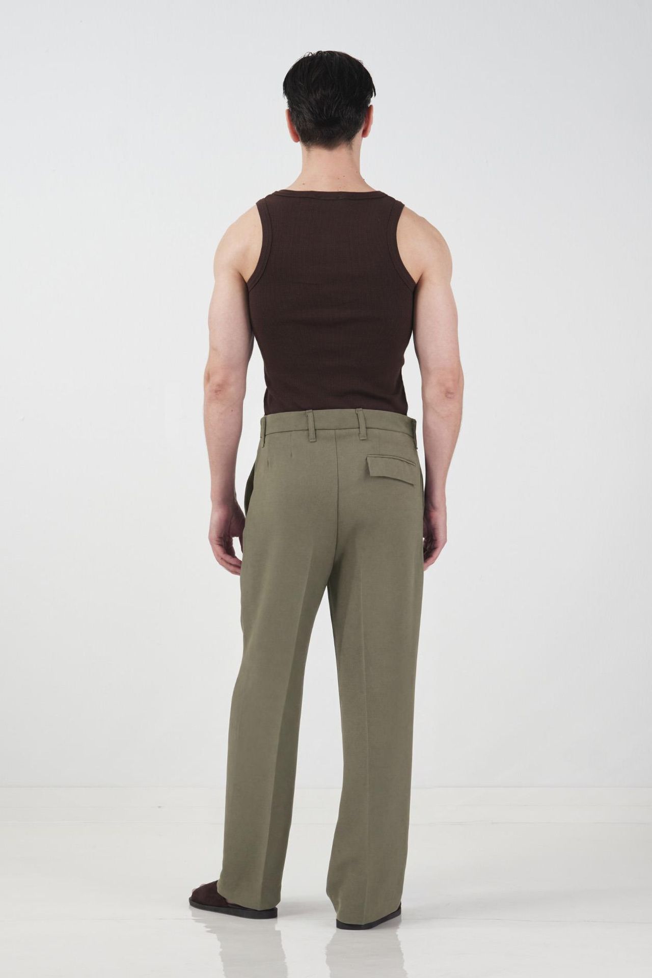 GIESTO Tailored Mid Waist Straight Leg Pants 4