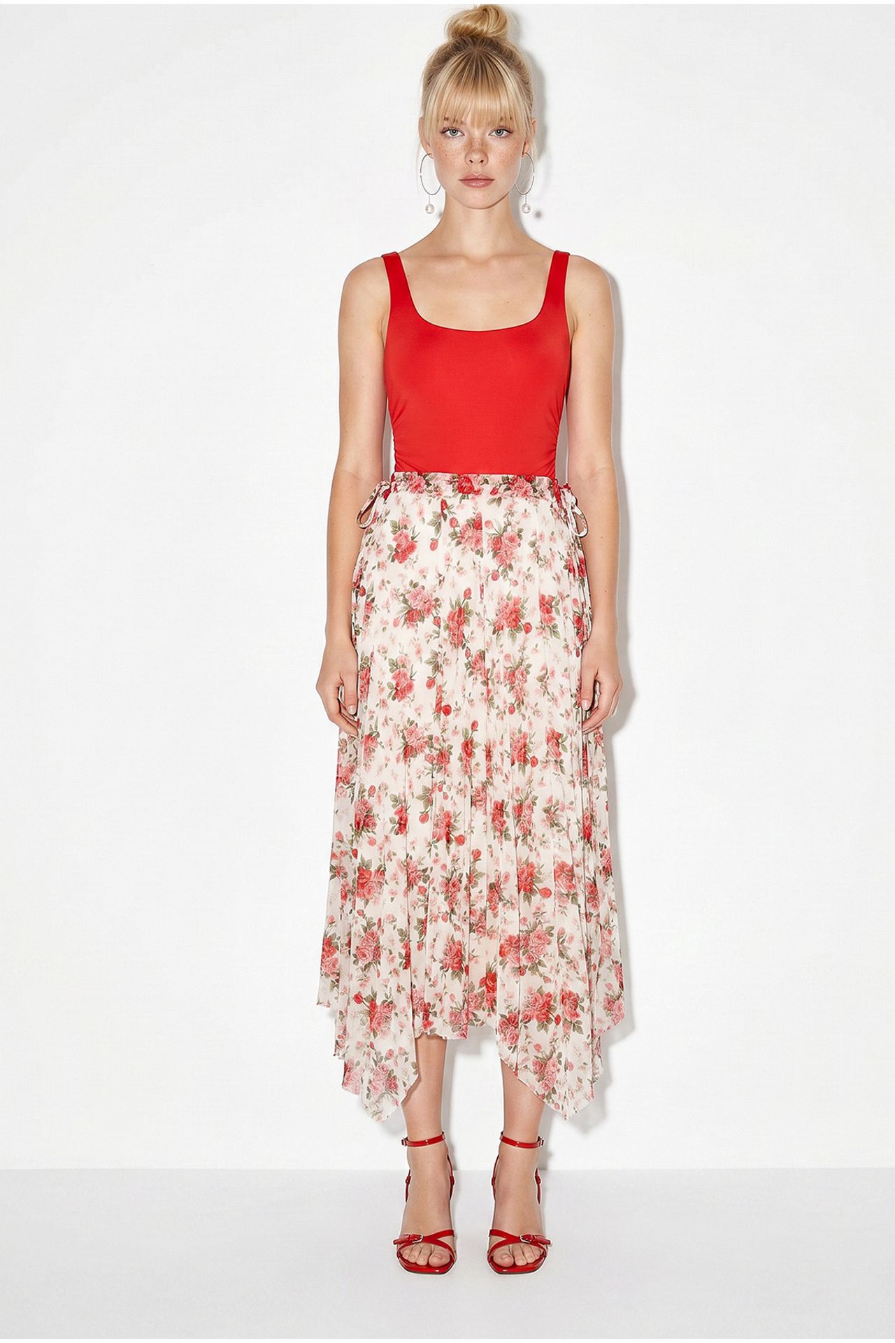 LUCCI Floral High-Waist Maxi Skirt 2