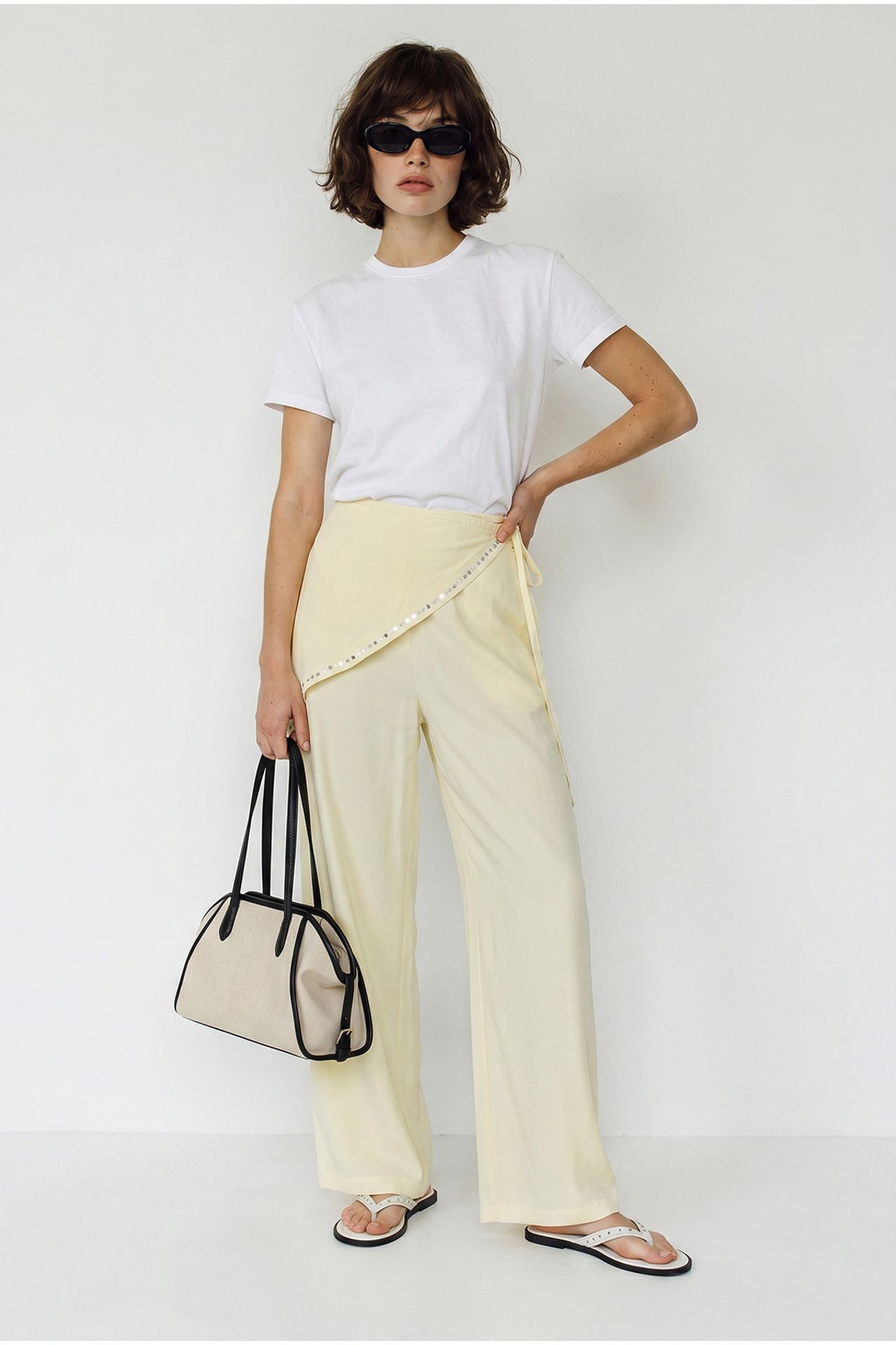 LUCCI Wide Leg Pull-On Trousers 1