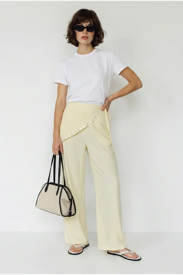 LUCCI Wide Leg Pull-On Trousers