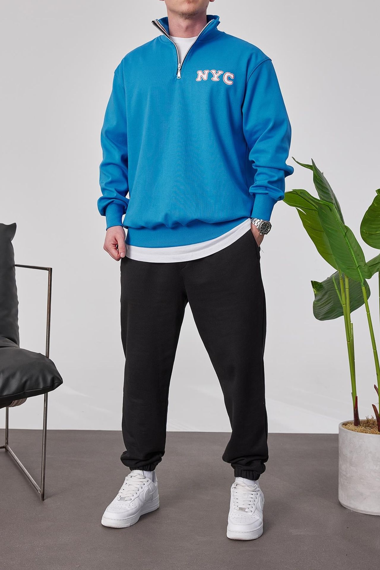 NOMARC Bisiklet Yaka Uzun Kollu Sweatshirt 1