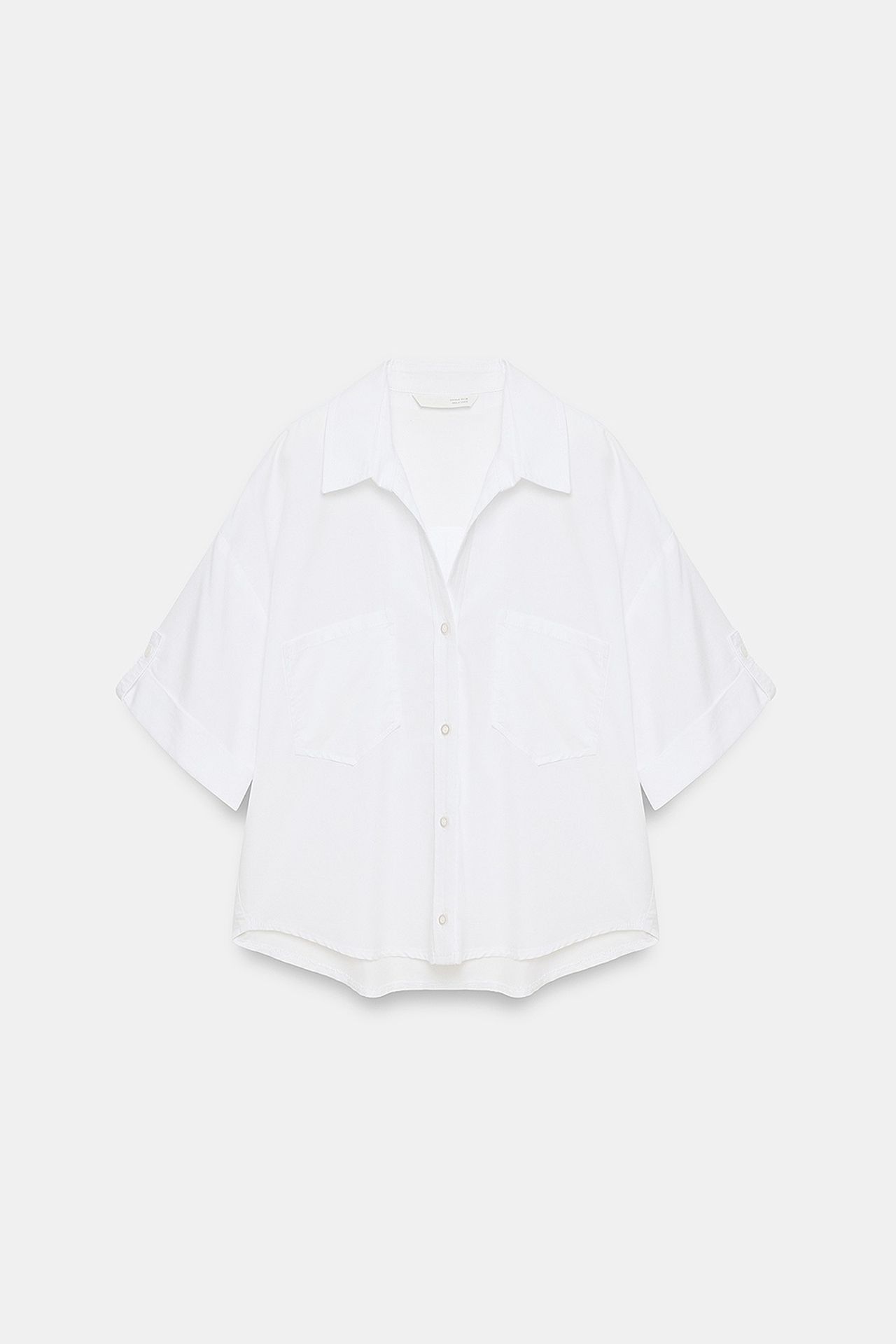 DILVIN Women's Cropped Shirt With Pocket 5