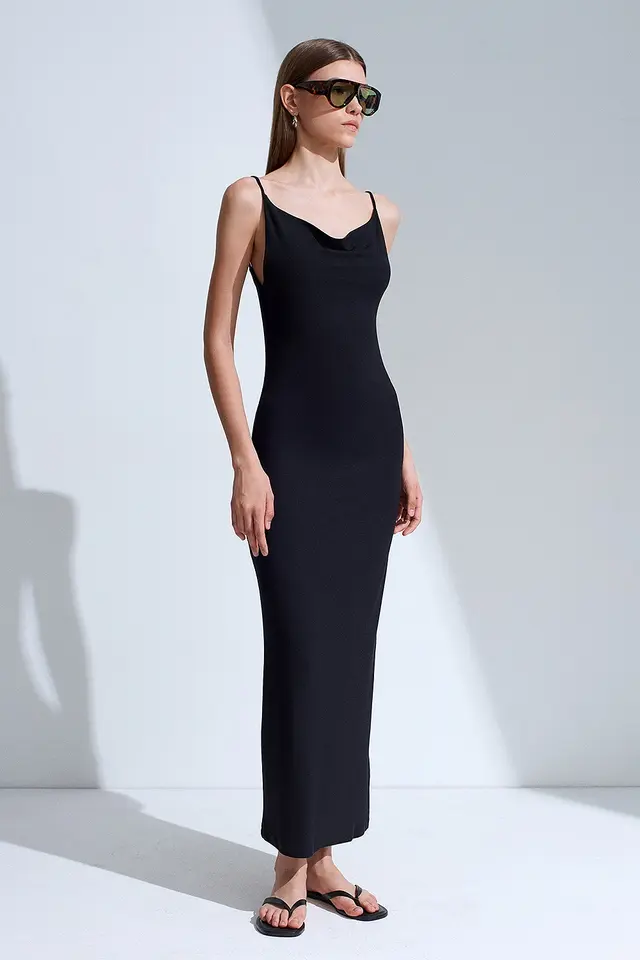 DILVIN Sleeveless Midi Slip Dress