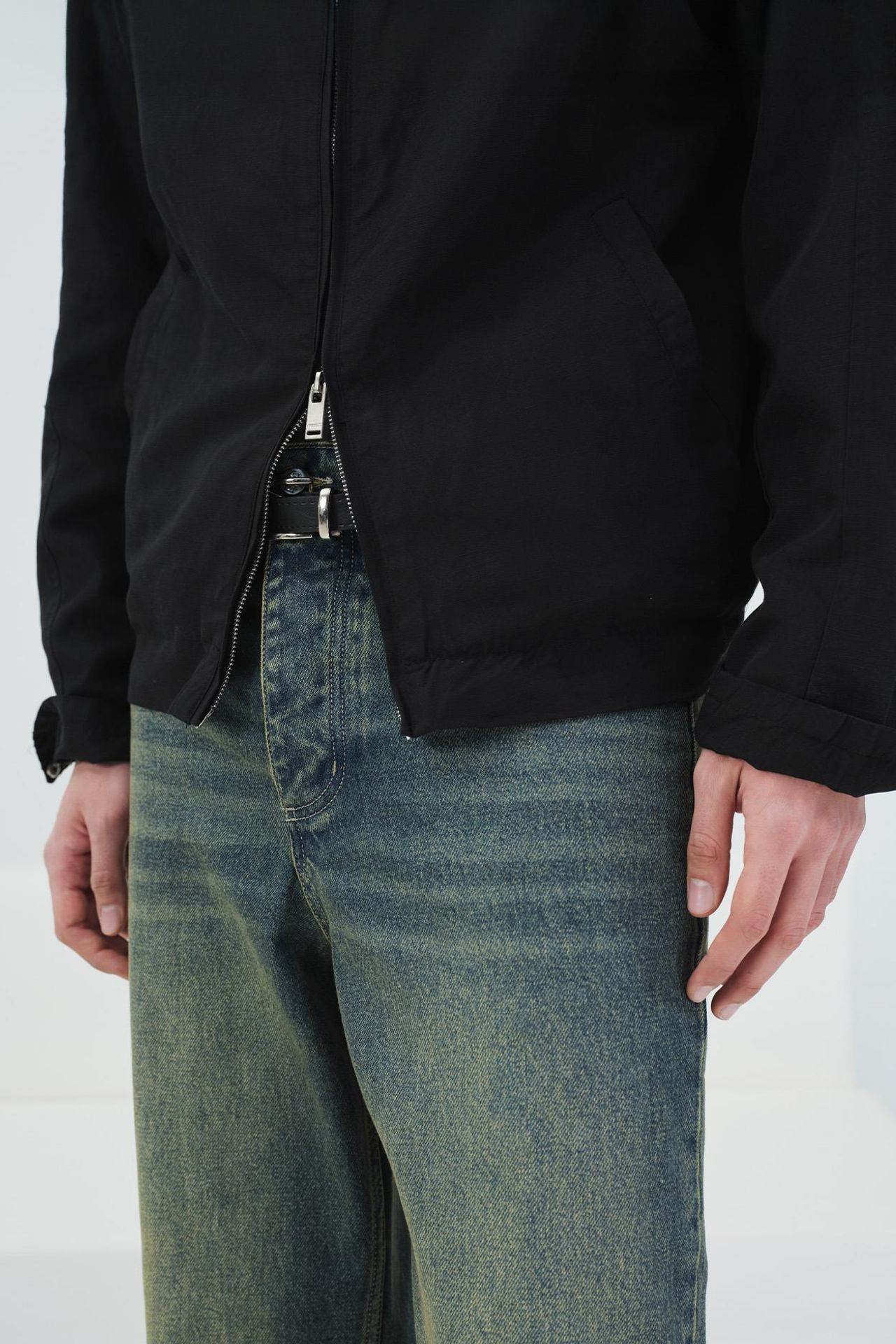 GIESTO Tencel Linen Jacket with Zipper 5