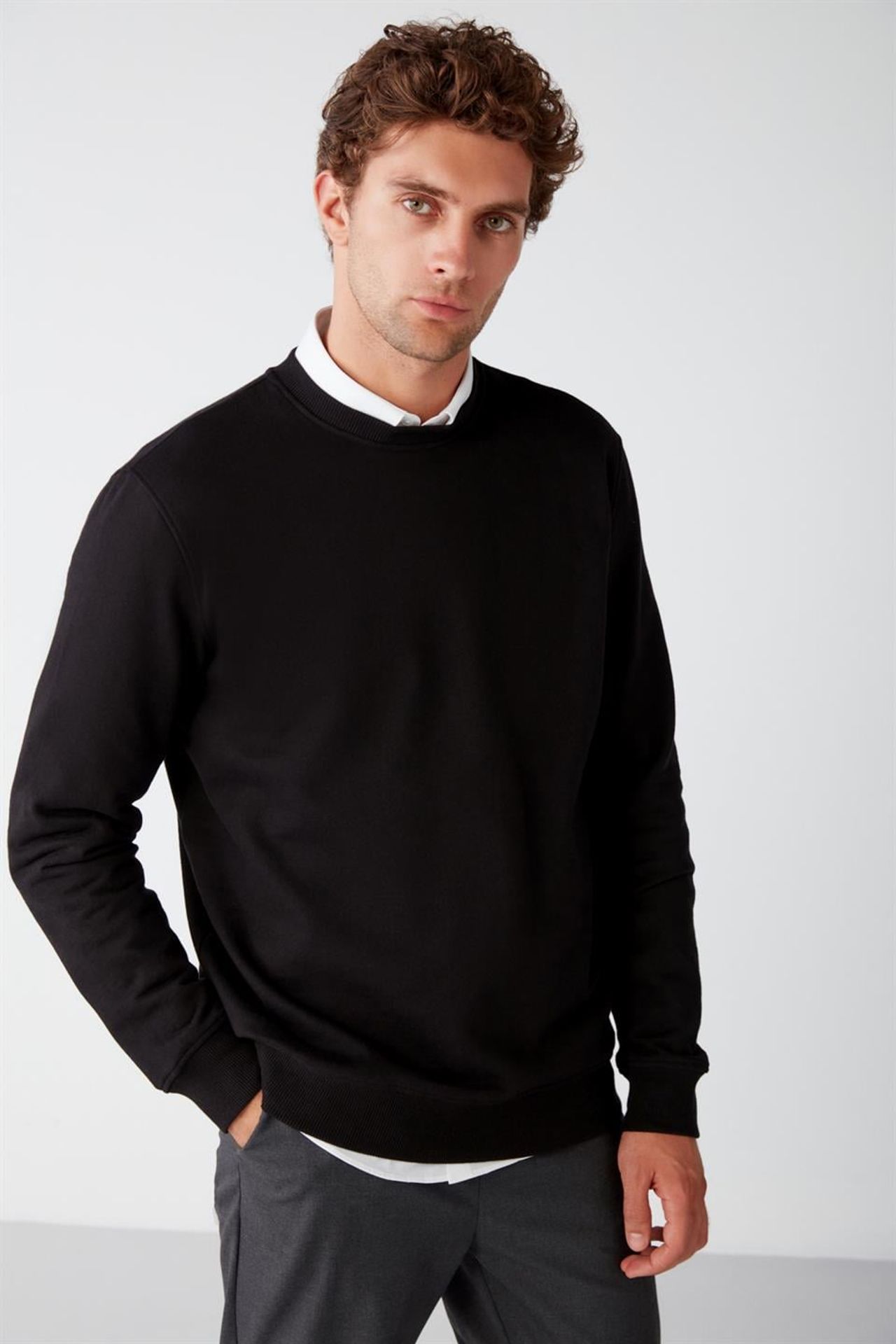 GRIMELANGE Fitilli Bisiklet Yaka Sweatshirt 1
