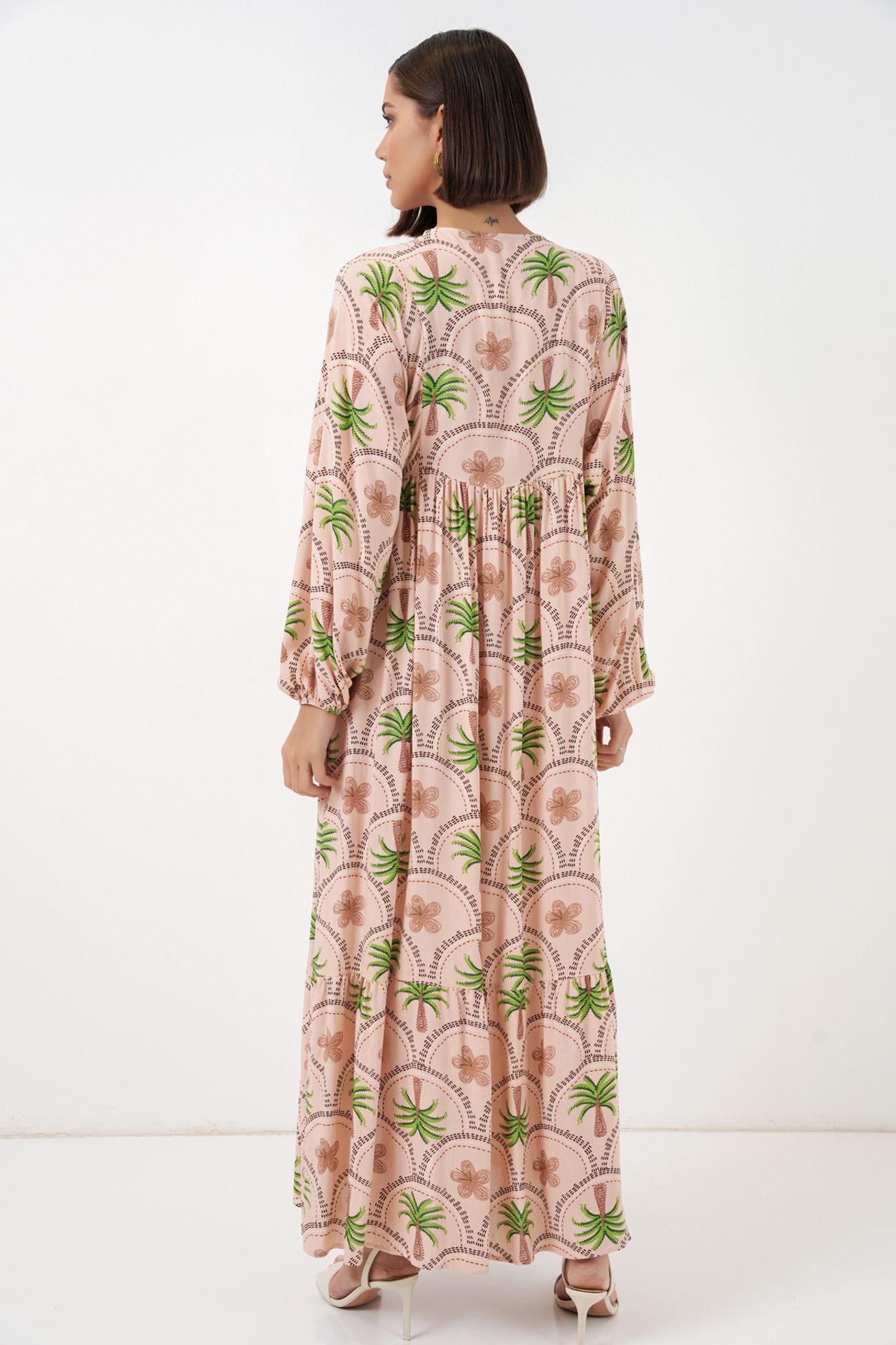 BDART Tropical Printed Maxi Dress with Button Closure