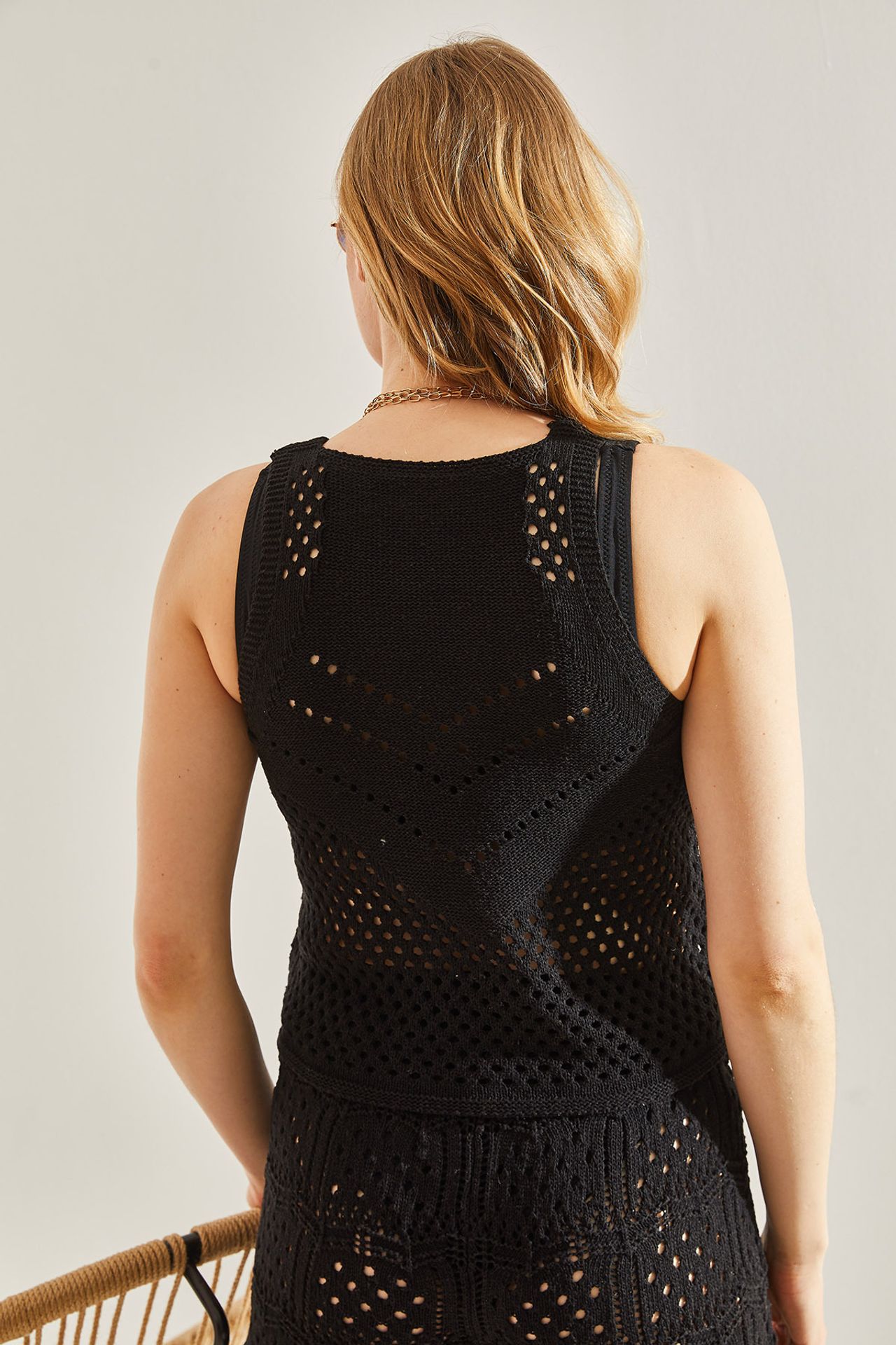 LUCCI Knit Blouse with Crew Neck