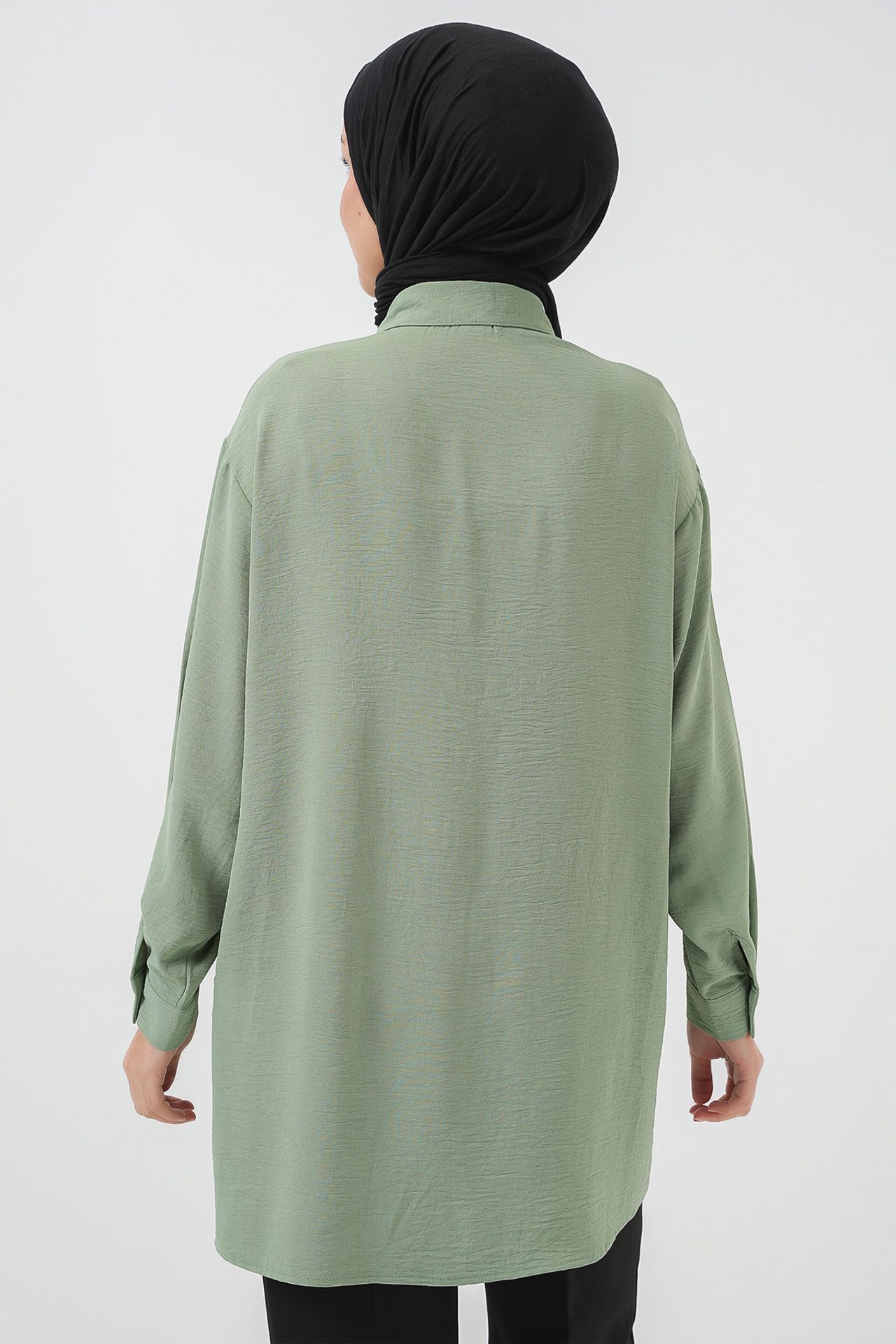 BDART Oversized Long Sleeve Button-Up Blouse with Shirt Collar 5