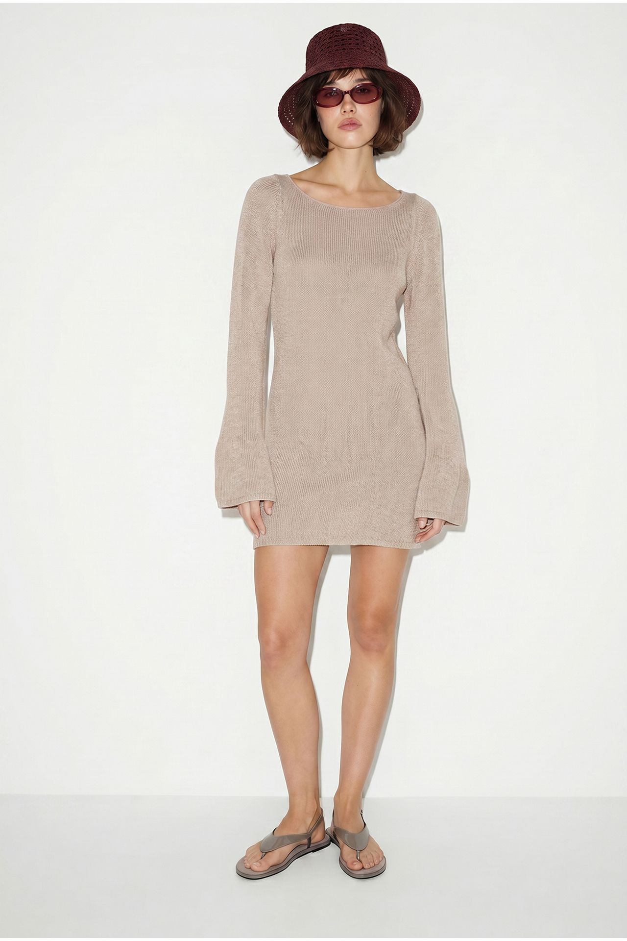 LUCCI Ribbed Knit Mini Dress 3