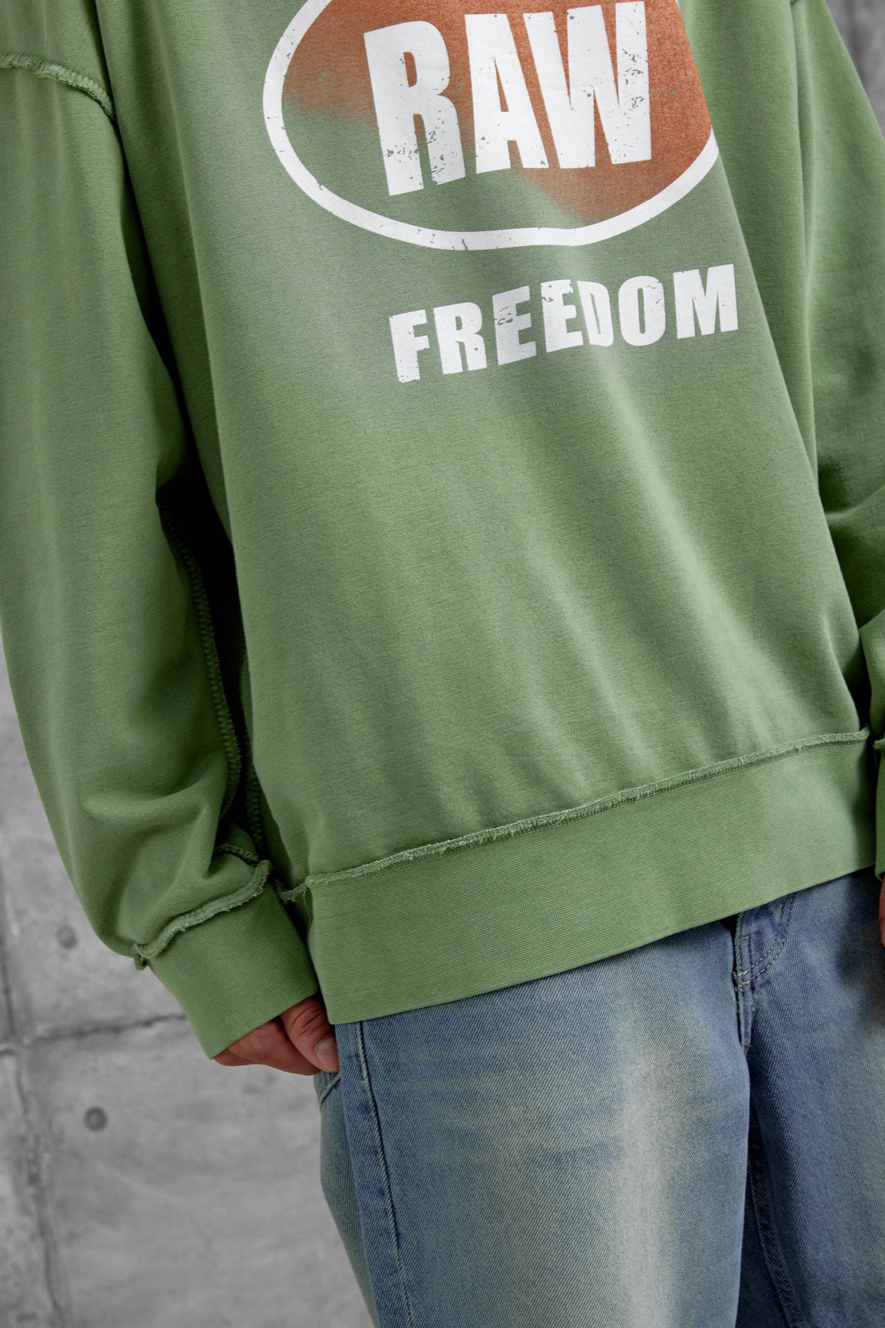 NOMARC Baskılı Oversize Bisiklet Yaka Sweatshirt 4
