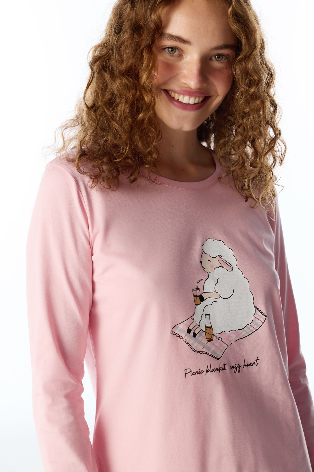 PENTI Comfort Heart Long Sleeve Trousers Pajama Set 2