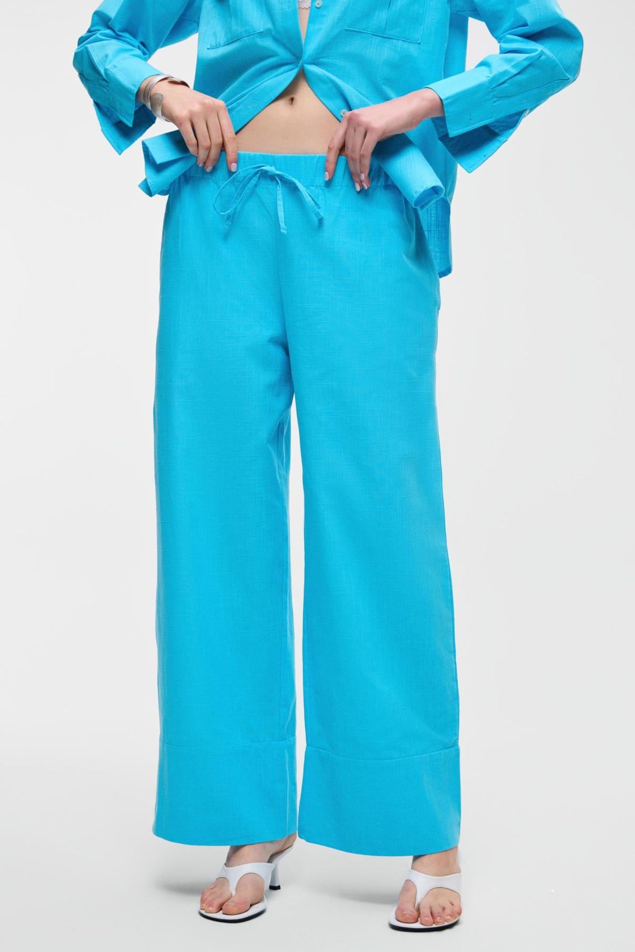 GRIMELANGE High Waist Wide Leg Trousers 2