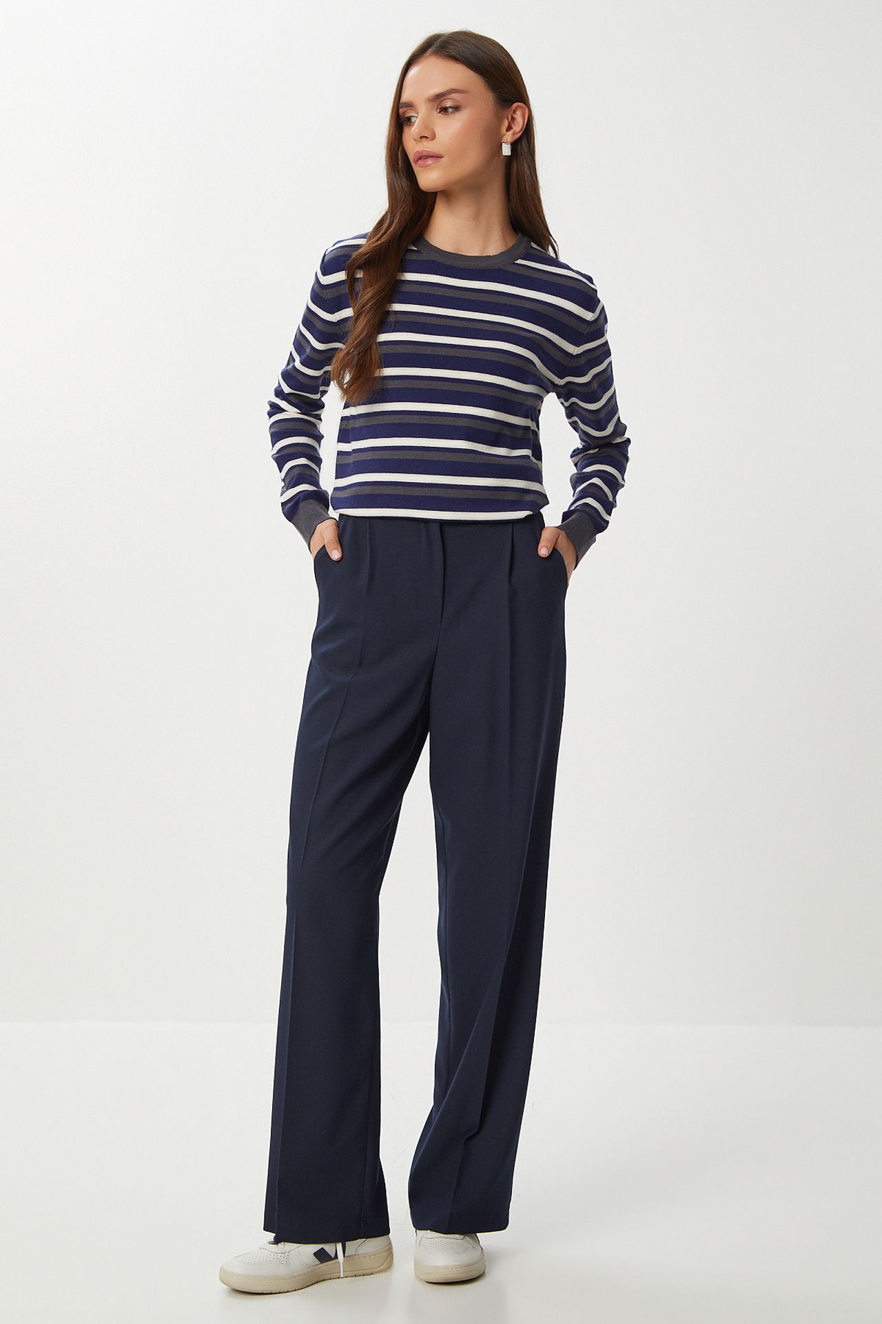 ISTANBUL Pleated Straight Leg Pants 2