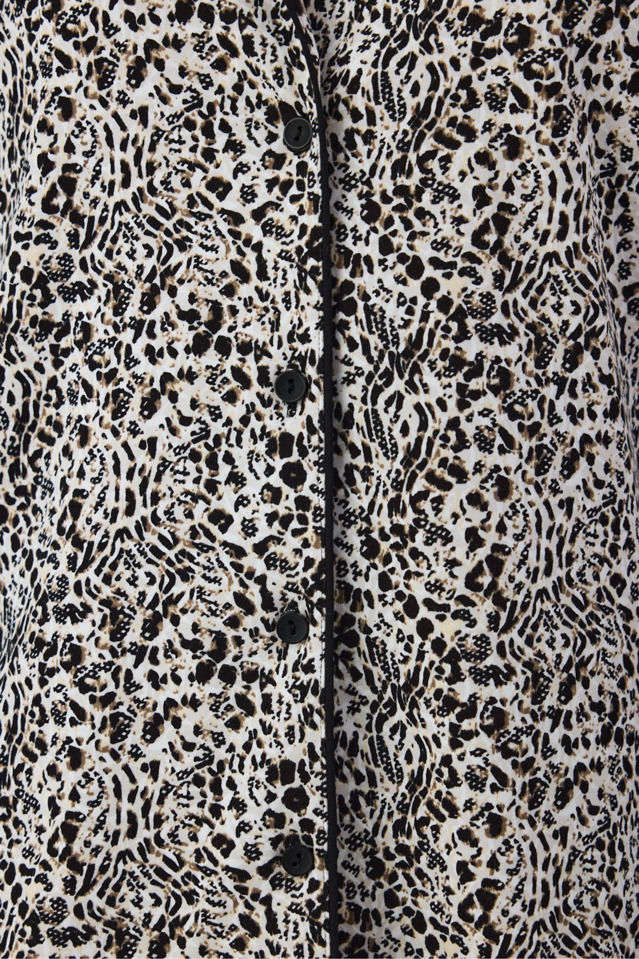 PENTI Noir Garden Leopard Print Long Sleeve Shirt Trousers Pajama Set 5