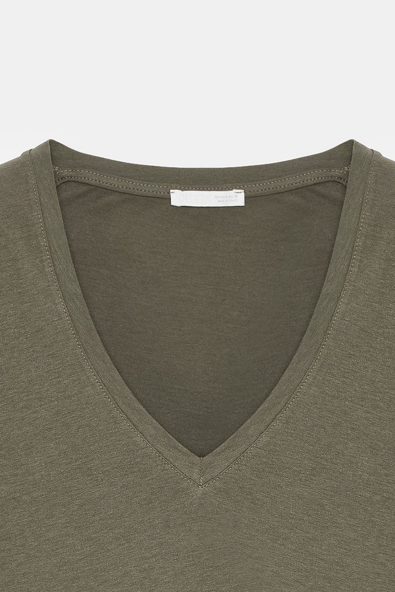 DILVIN Cotton Tencel V-Neck Short-Sleeve Blouse 7