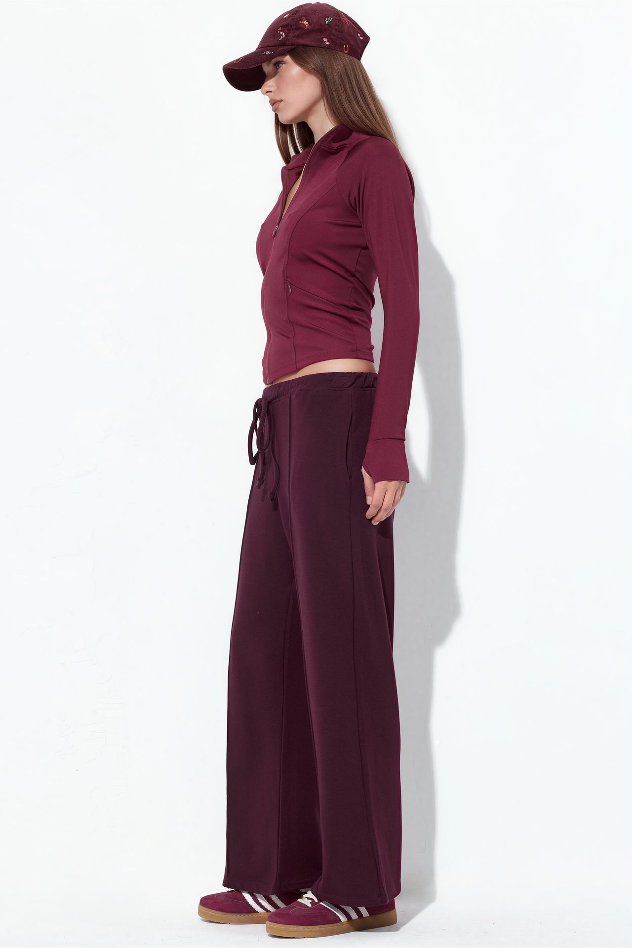 BUSEM Kadın Flare Paça Jarse Jogger Pantolon 2