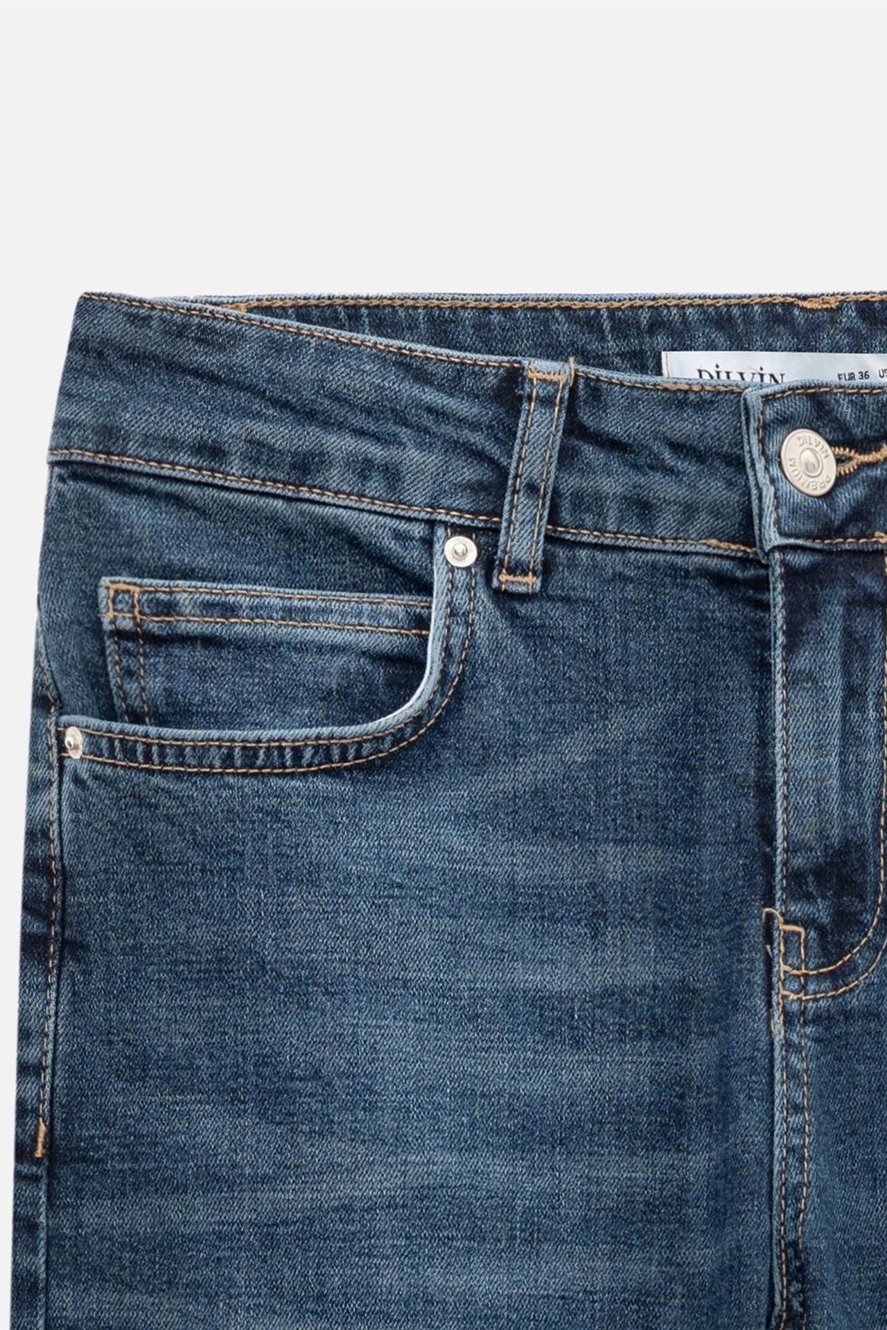 DILVIN Düşük Bel Düz Paça Jean 7