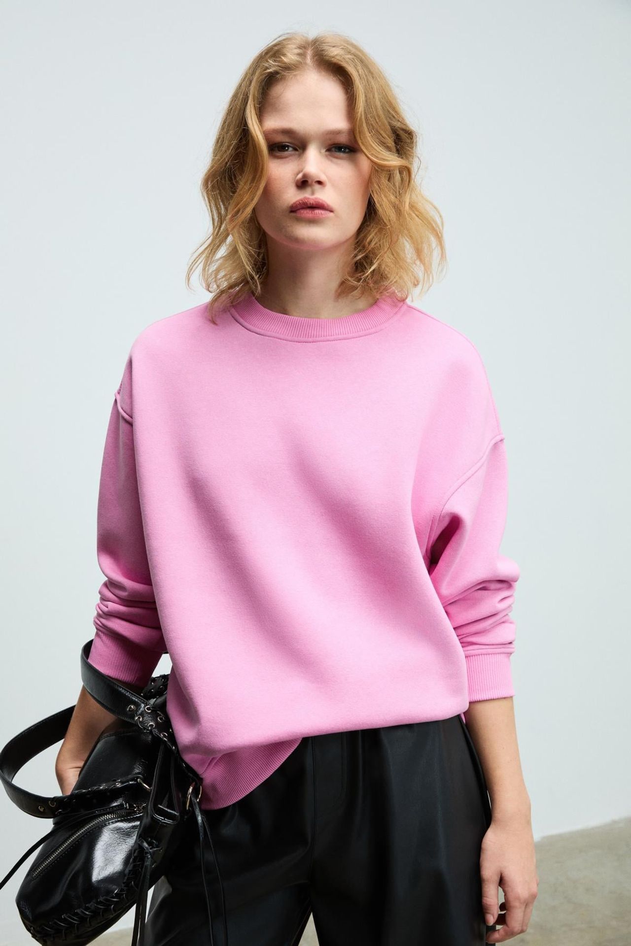 GRIMELANGE Bol Kesimli Bisiklet Yaka Sweatshirt 1