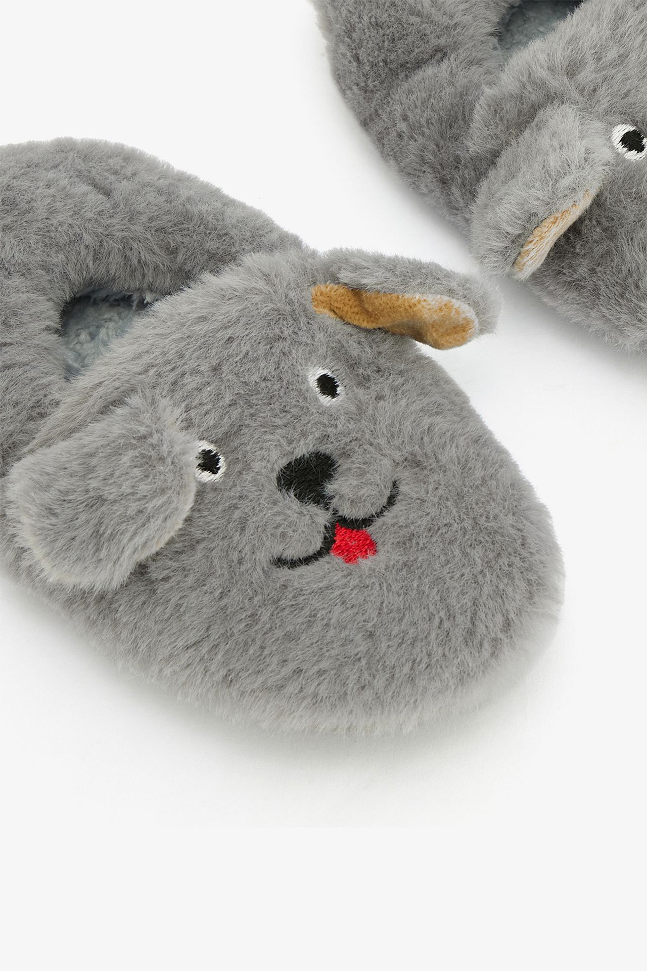 PENTI Boys' Bear Embroidered Soft Textured Slipper Socks 3