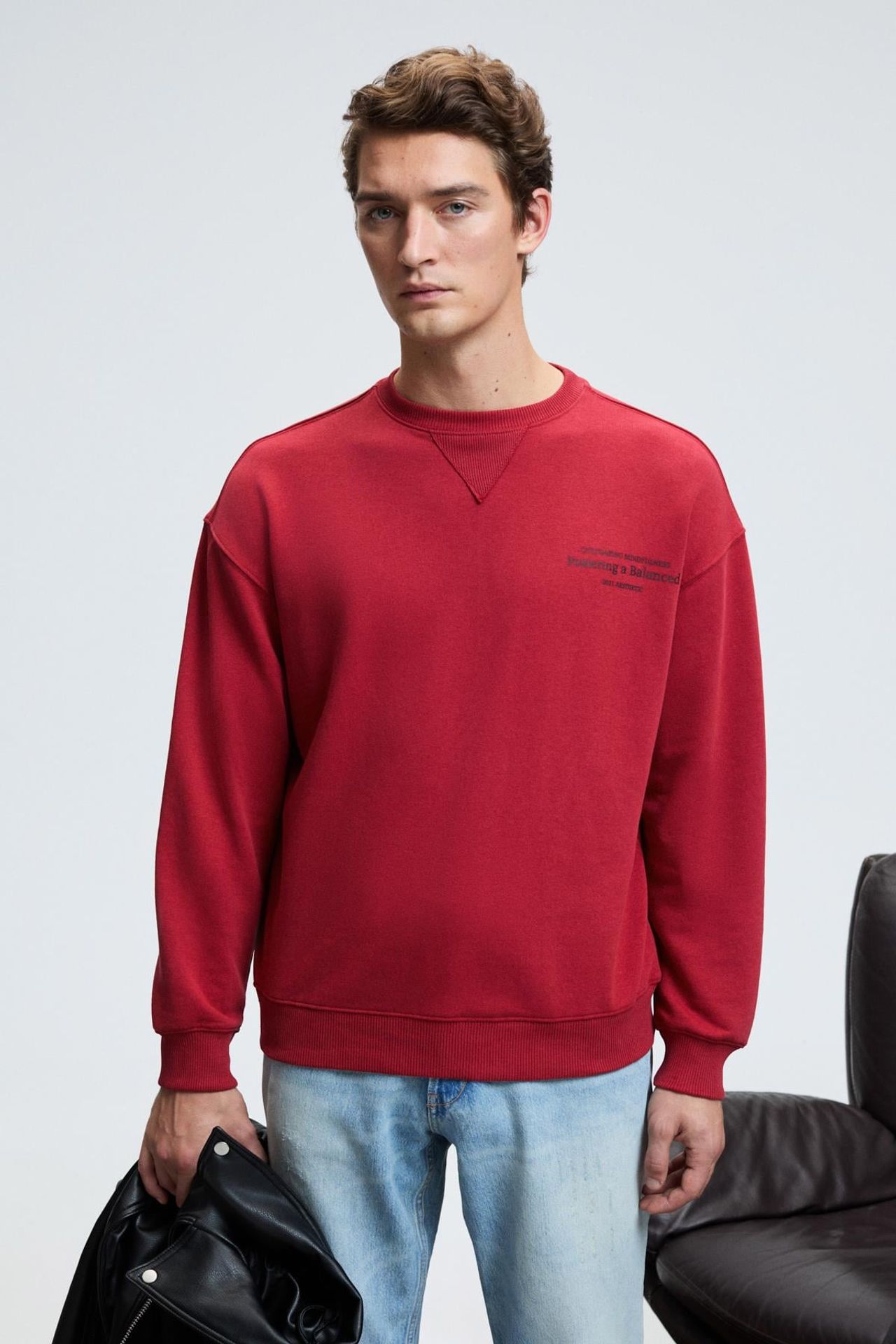 GRIMELANGE Fitilli Bisiklet Yaka Sweatshirt 2
