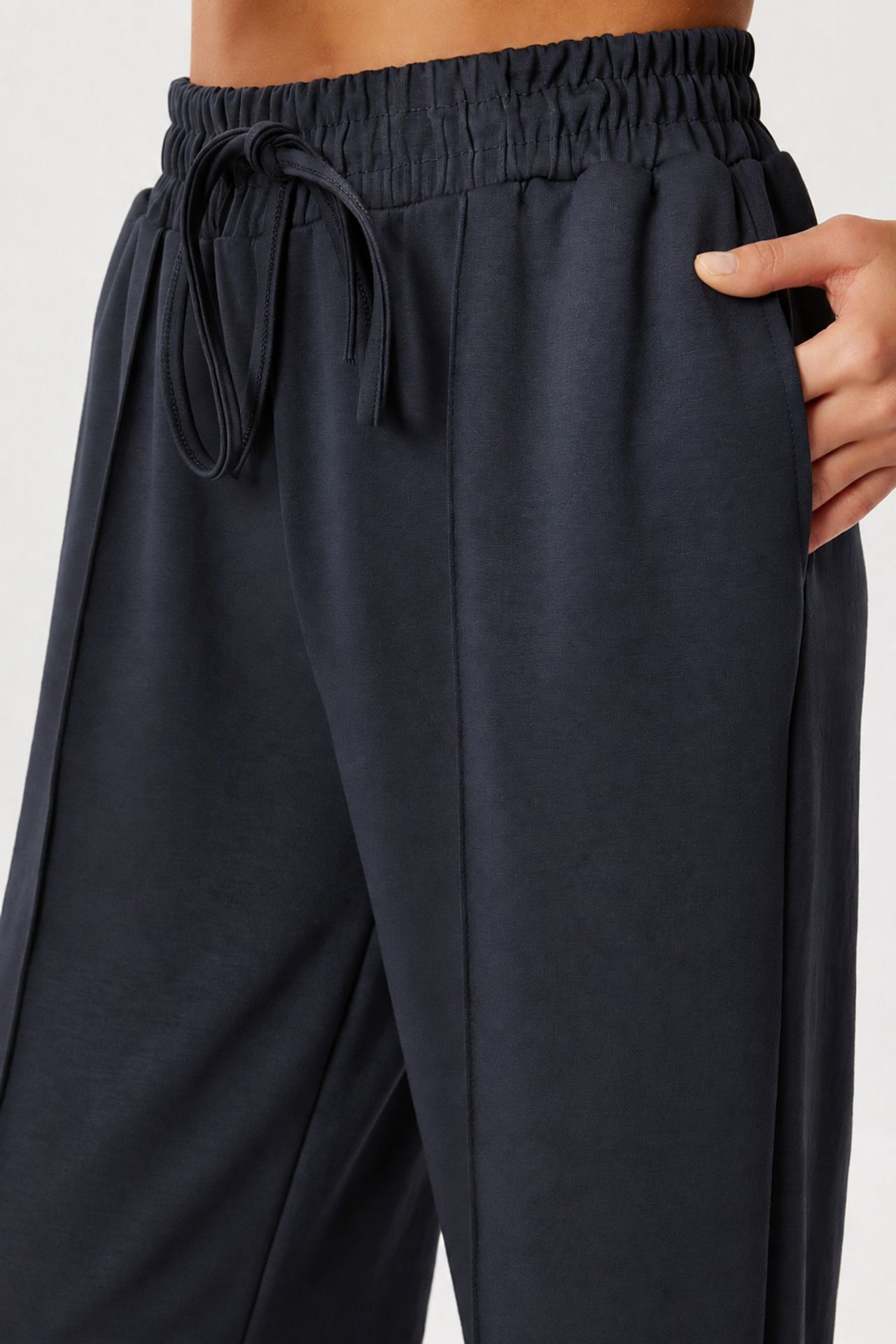 ISTANBUL Boat Neck Long Sleeve High Waist Wide Leg Two-Piece Set 6