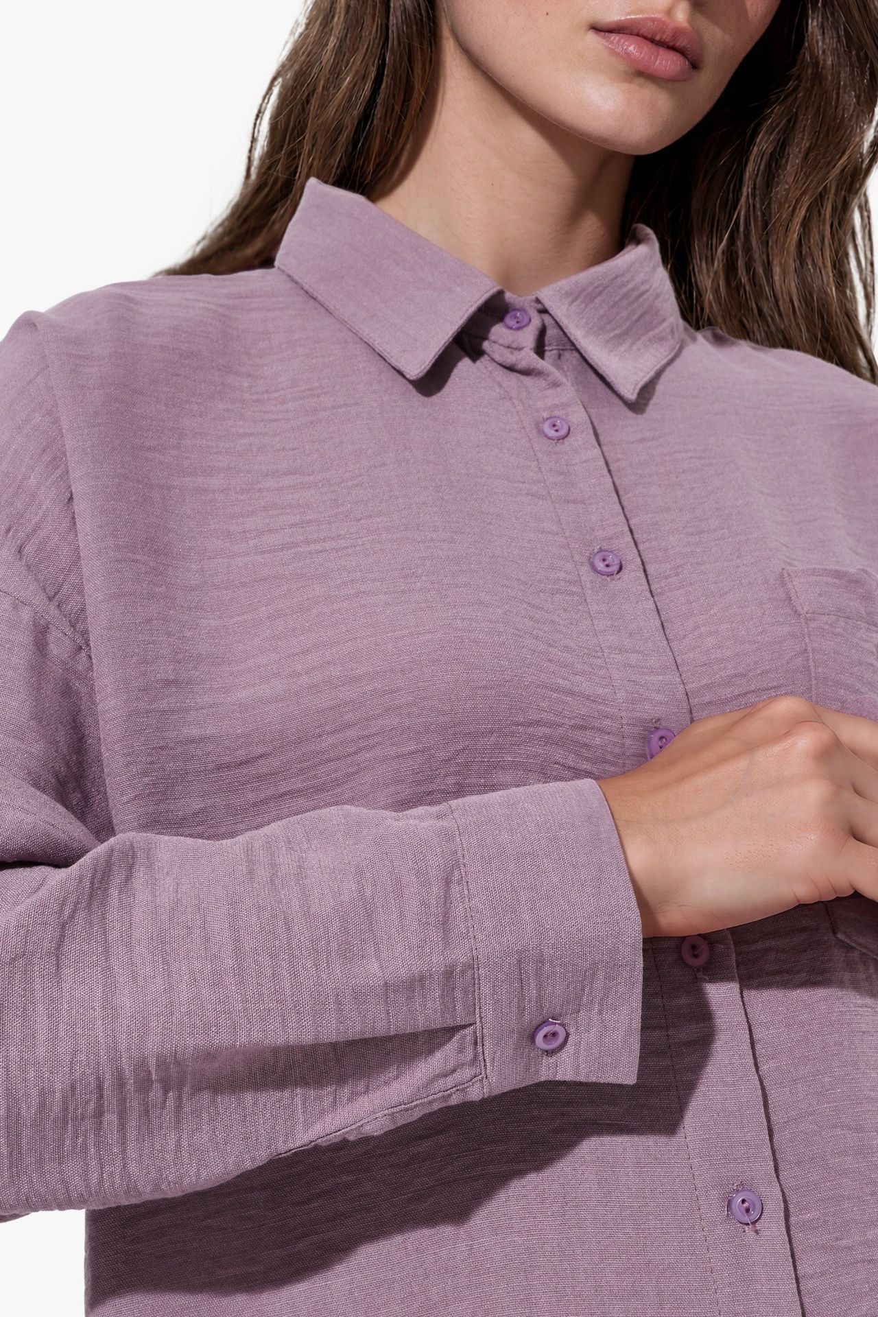 BDART Linen Blended Shirt with Button Closure 4