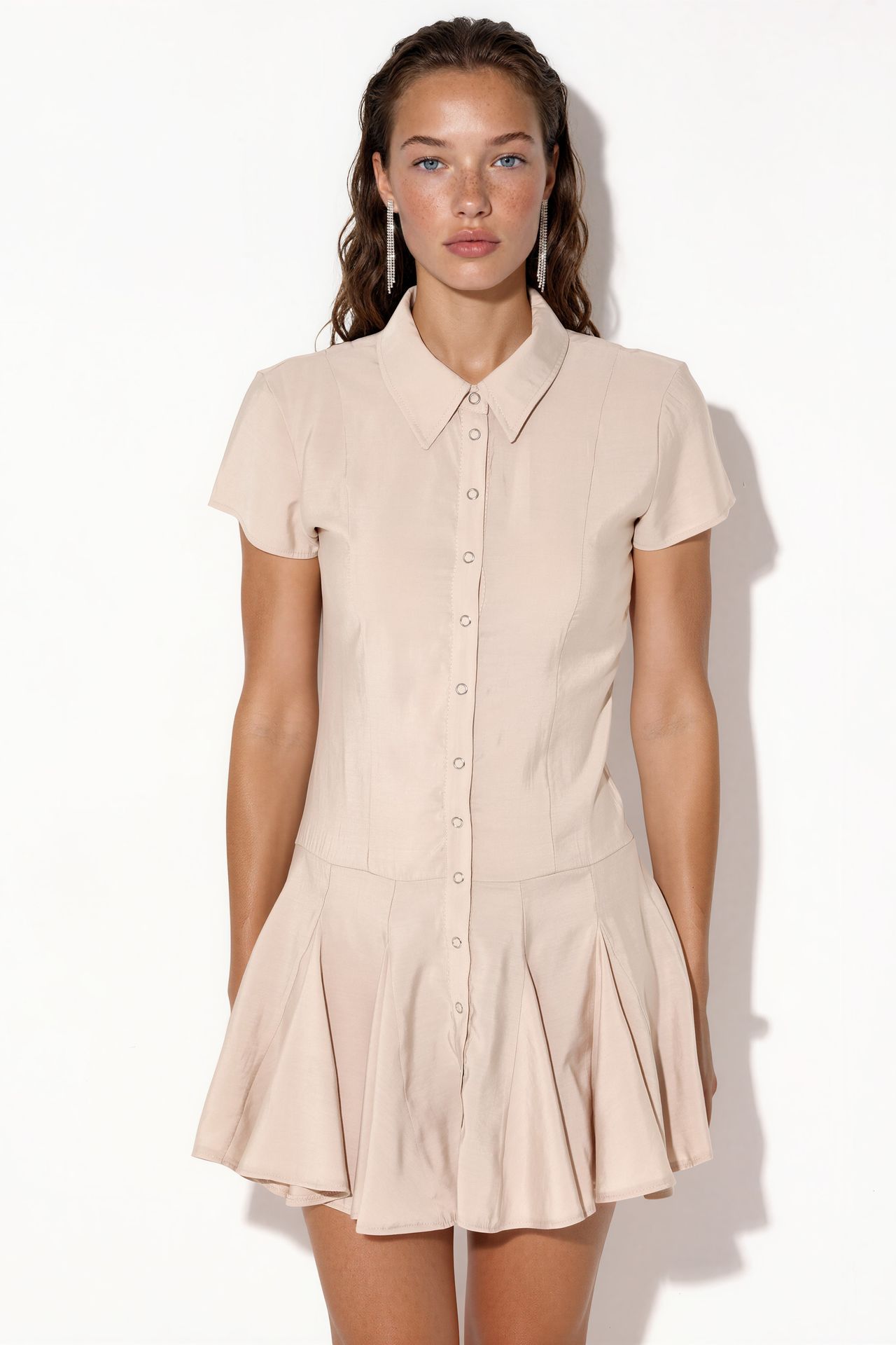 BUSEM Women's A-line Midi Shirt Dress 5