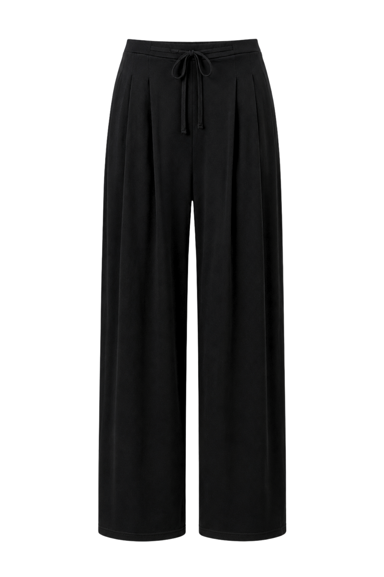 MIXRAY Women's High-waist Wide-leg Jersey Trousers 1