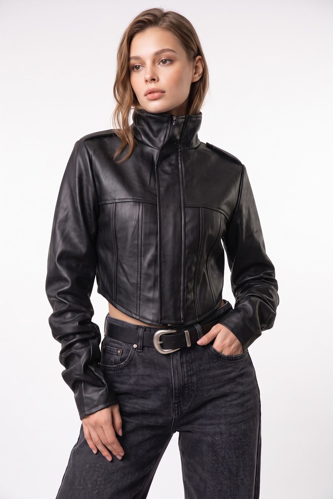 MIXRAY Women's Cotton Blazer 4