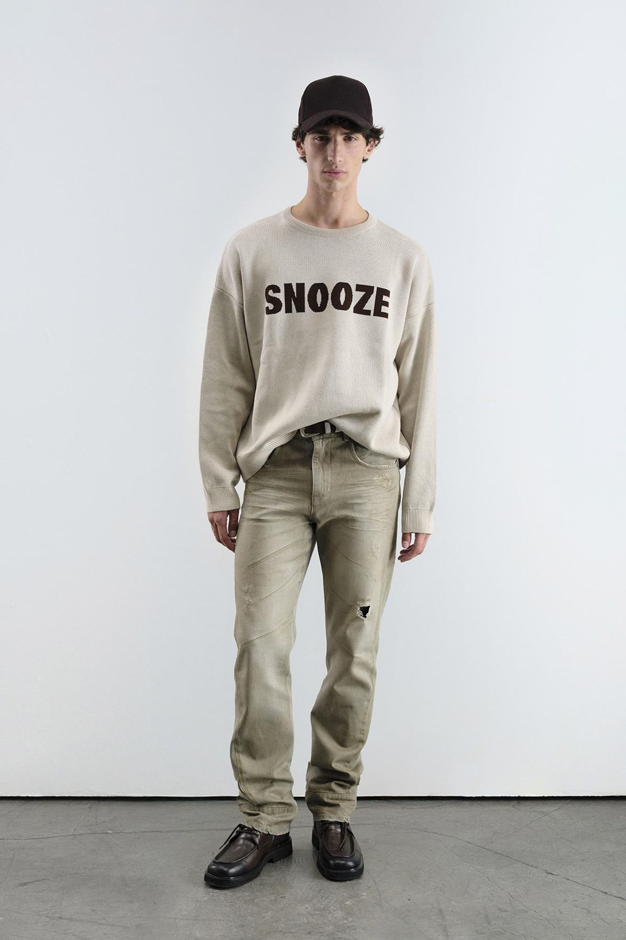 GIESTO Men's Cotton Crew Neck Text Print Sweater 3