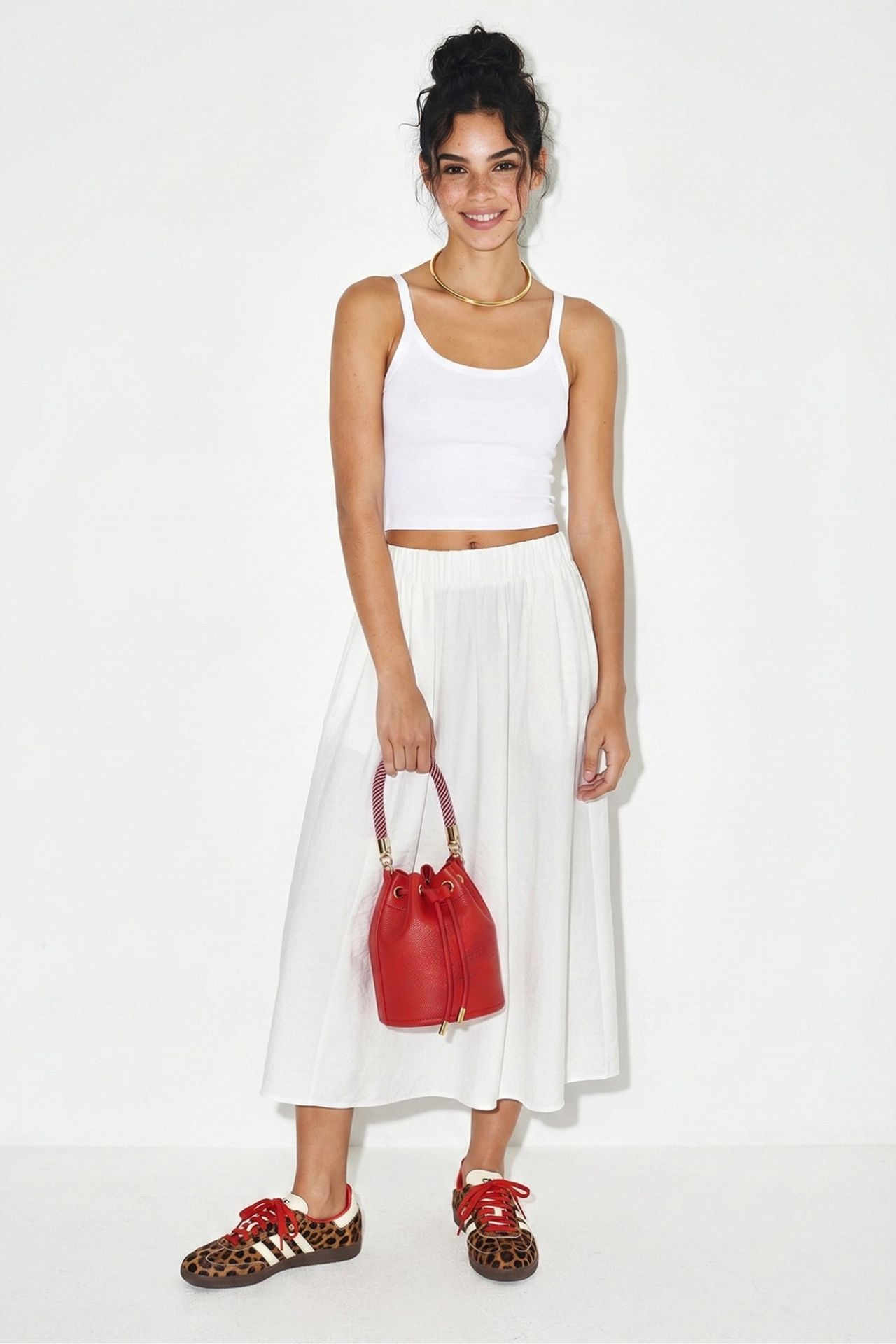 LUCCI High Waist A-Line Maxi Skirt with Pockets 4